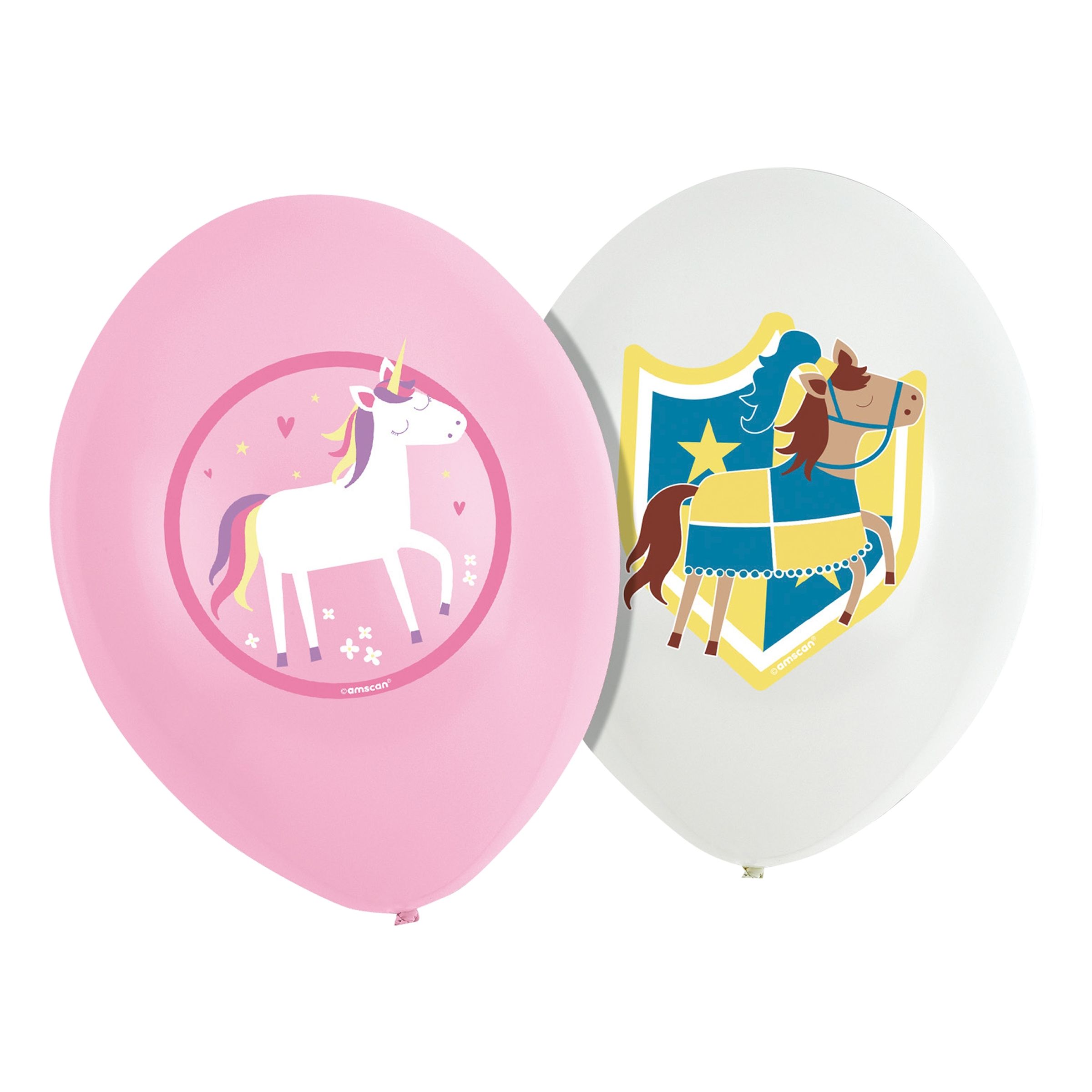 Läs mer om Ballonger Prinsessa & Riddare - 6-pack