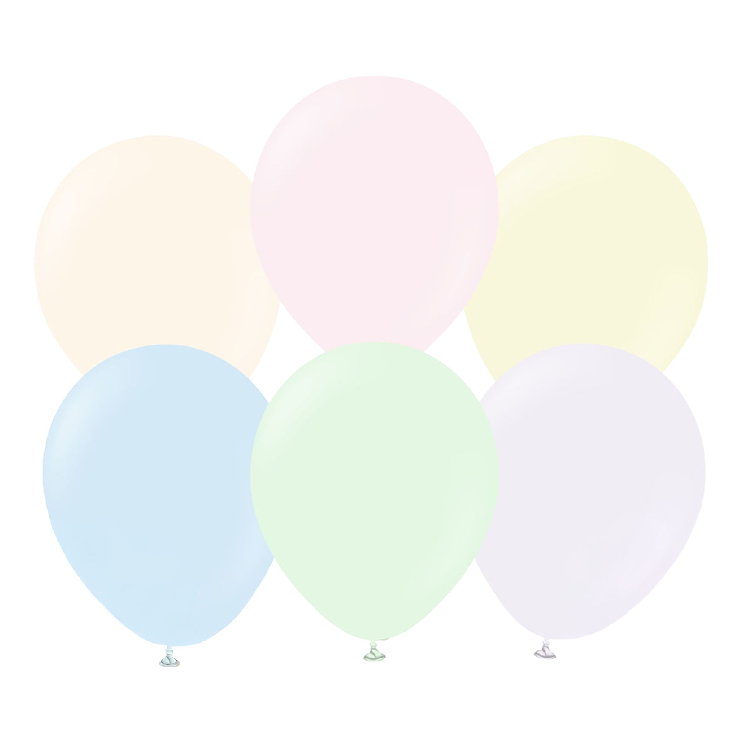 Ballonger Professional Flerfärgade Macaron Pale - 100-pack | Hem - Festartiklar - Ballonger - Latexballonger | Pryloteket