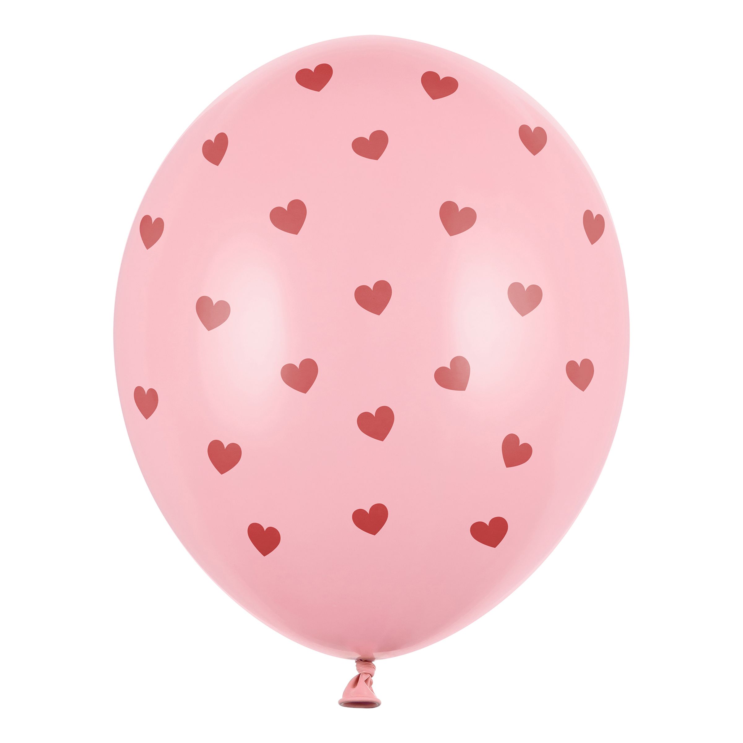 Ballonger Rosa med Hjärtan - 6-pack | Hem - Festartiklar - Ballonger - Latexballonger | Maskeradspecialisten