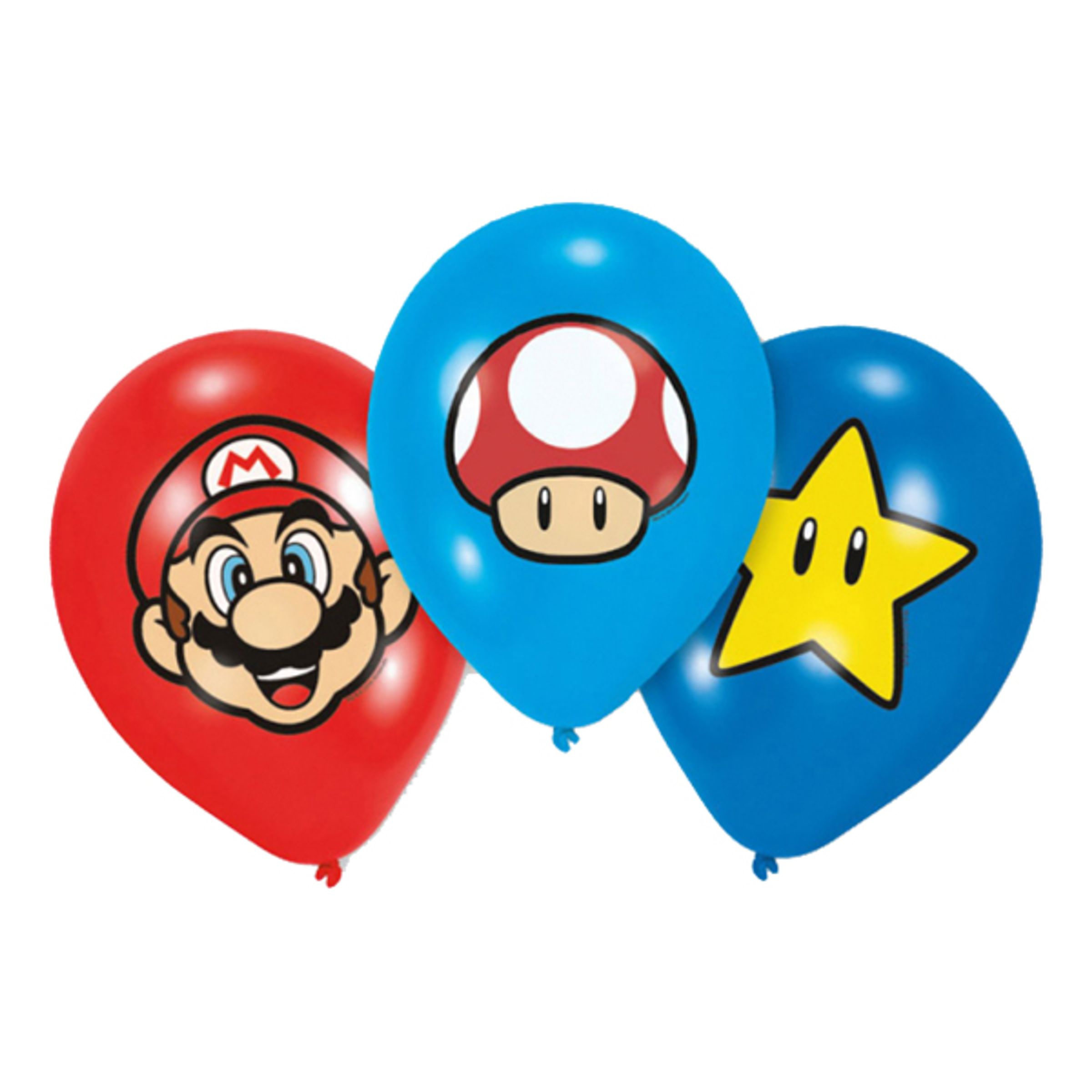 Läs mer om Ballonger Super Mario - 6-pack