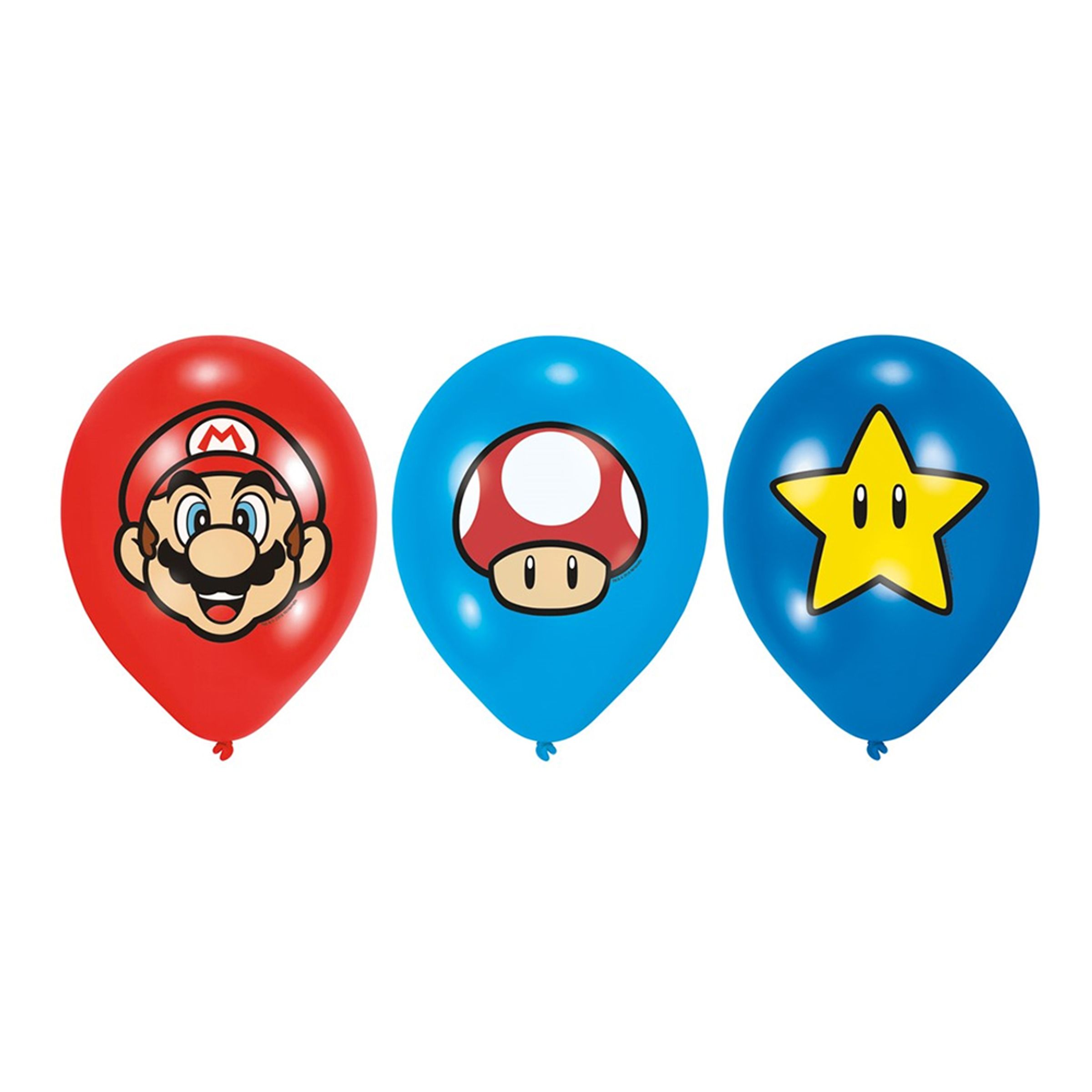 Läs mer om Ballonger Super Mario - 6-pack