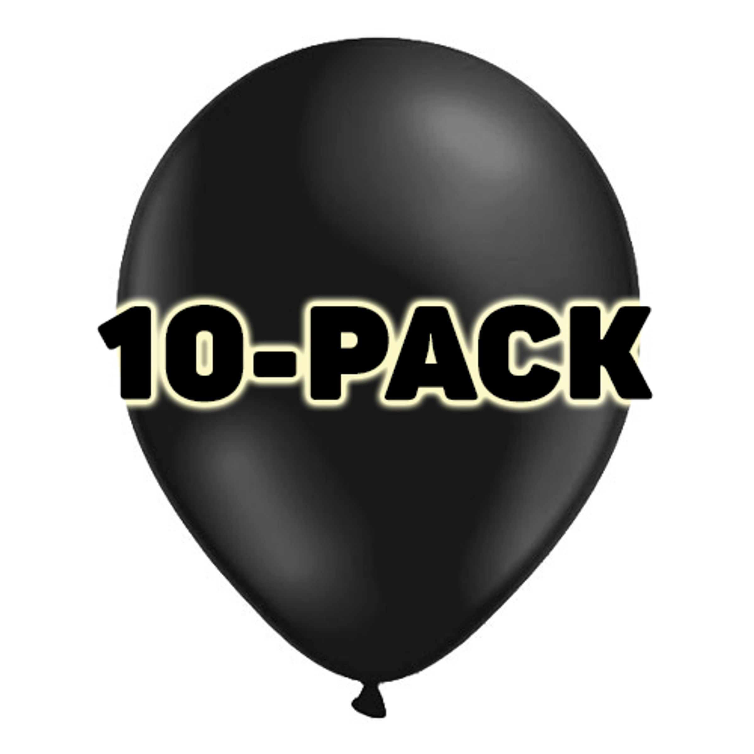 Ballonger Svarta Metallic - 10-pack