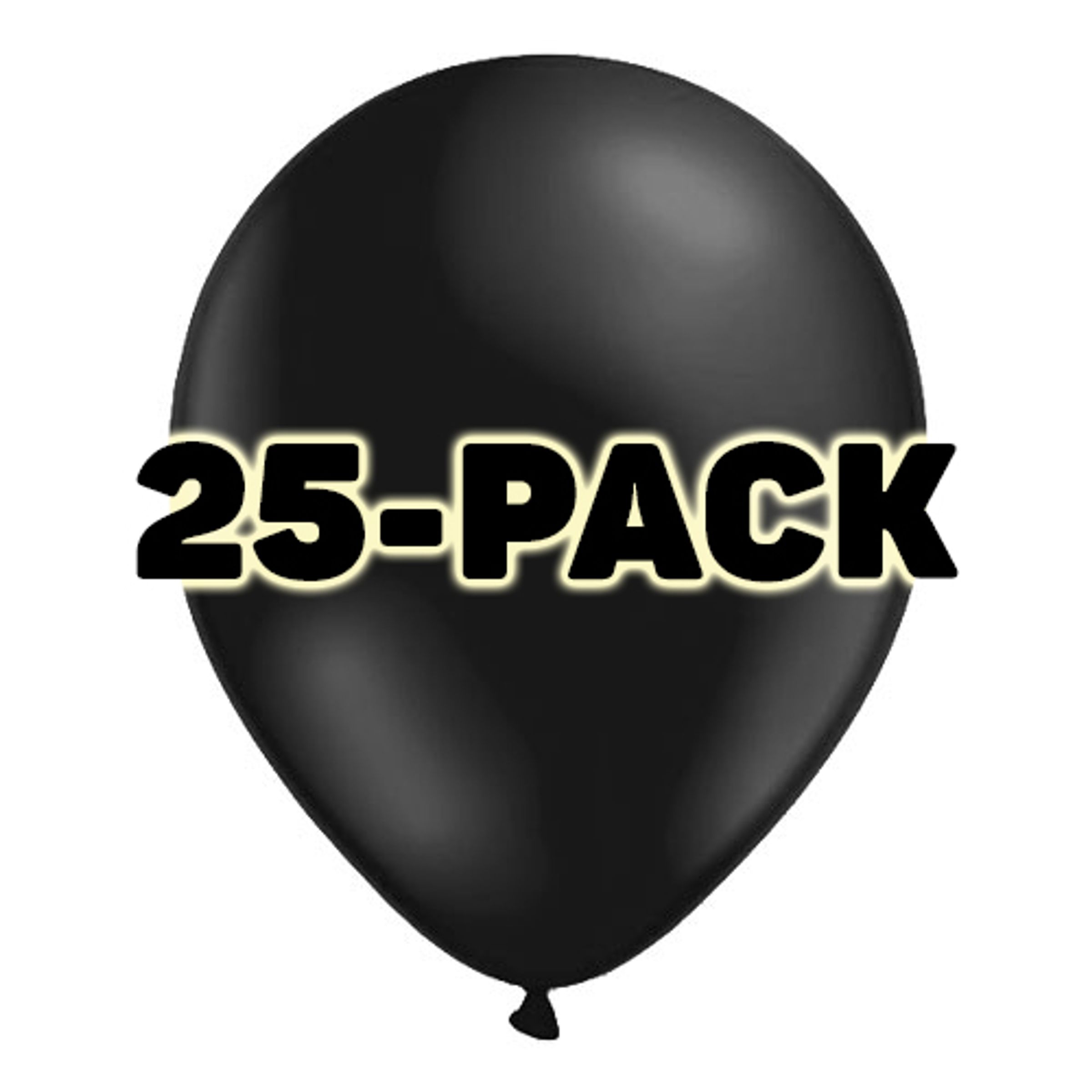 Läs mer om Ballonger Svarta Metallic - 25-pack