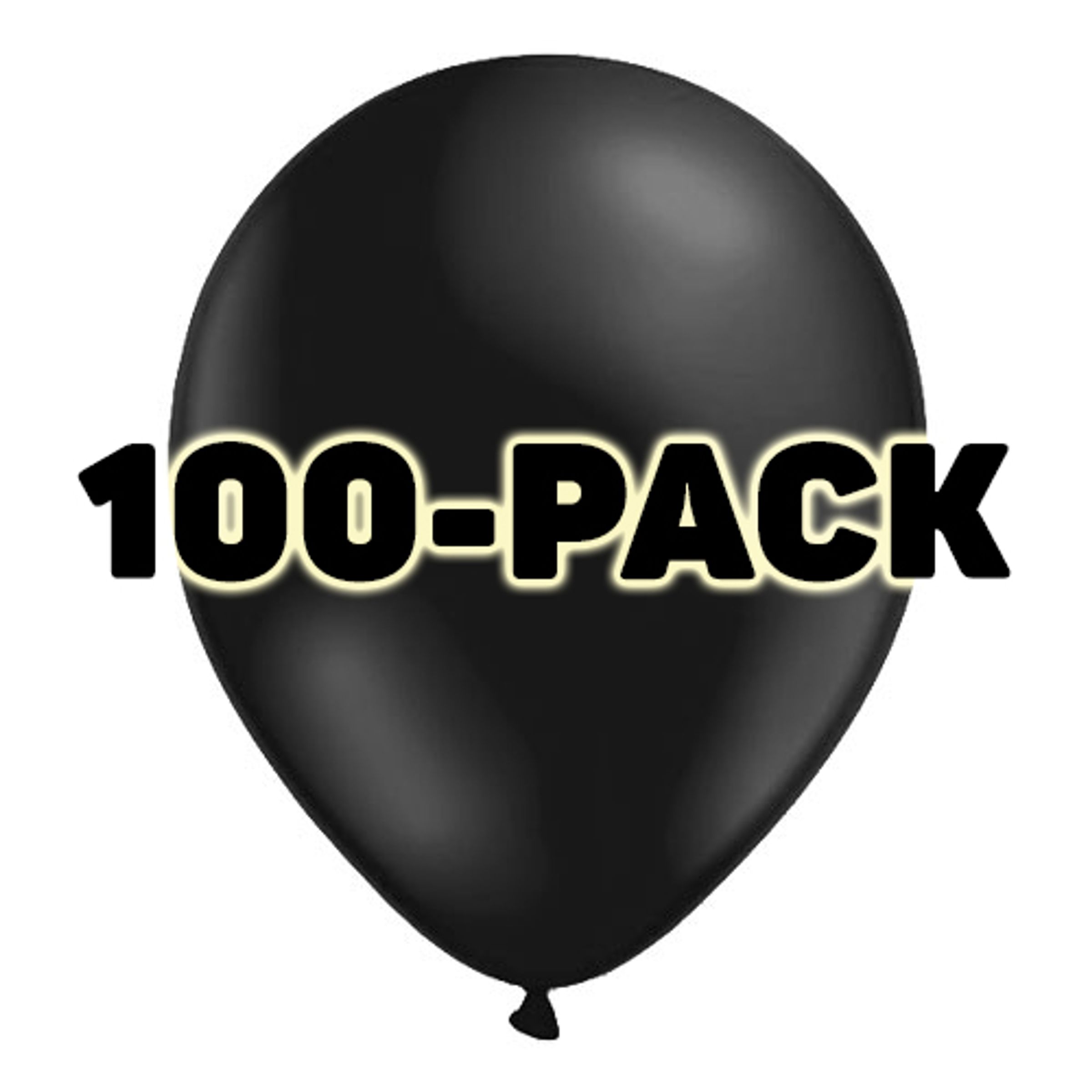Läs mer om Ballonger Svarta Metallic - 100-pack