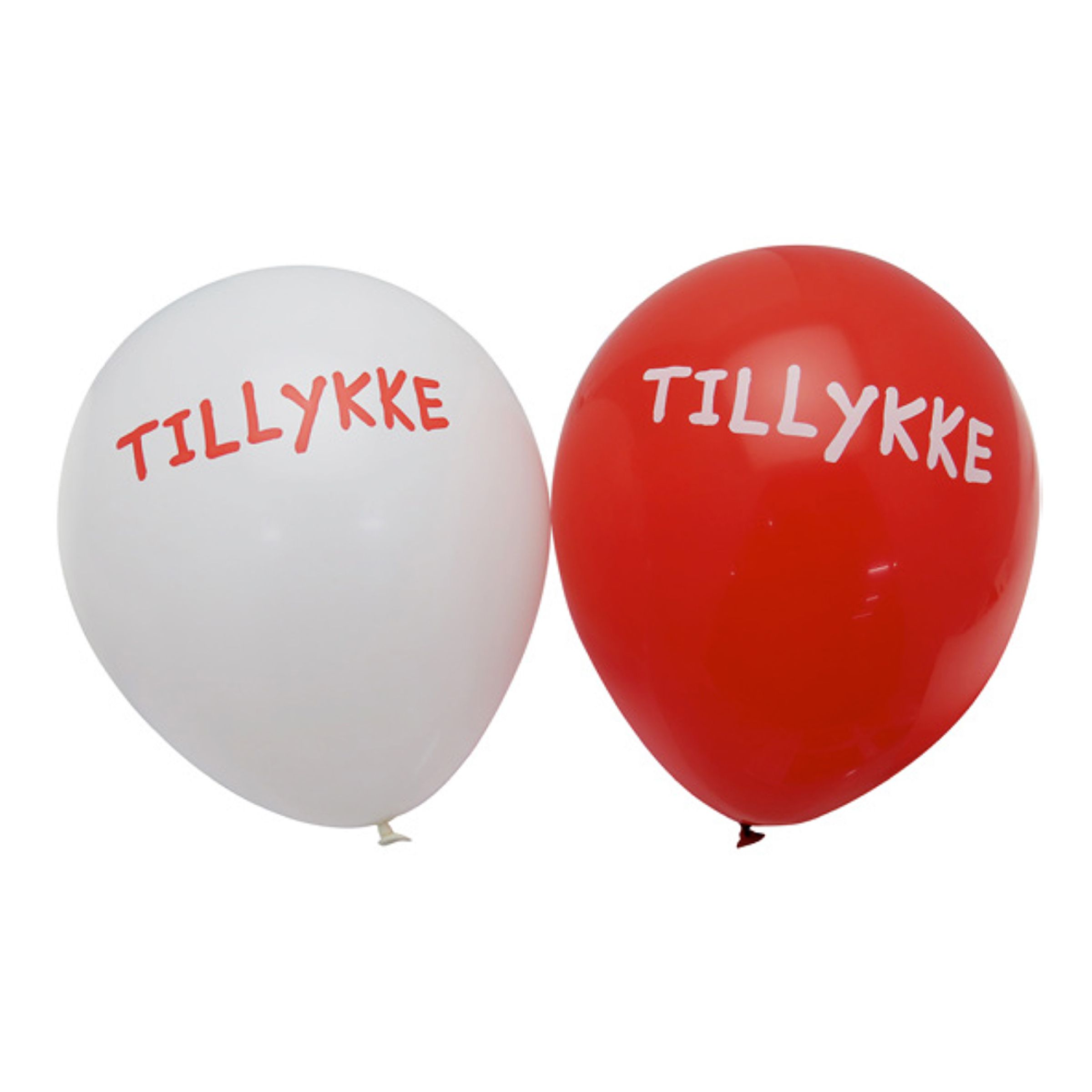 Läs mer om Ballonger Tillykke Röd/Vit - 6-pack