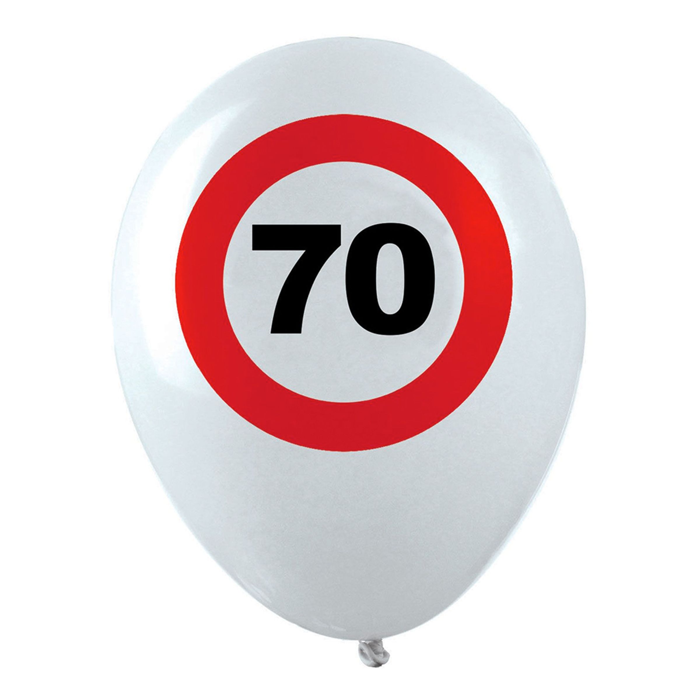 Läs mer om Ballonger Trafikskylt 70 - 12-pack