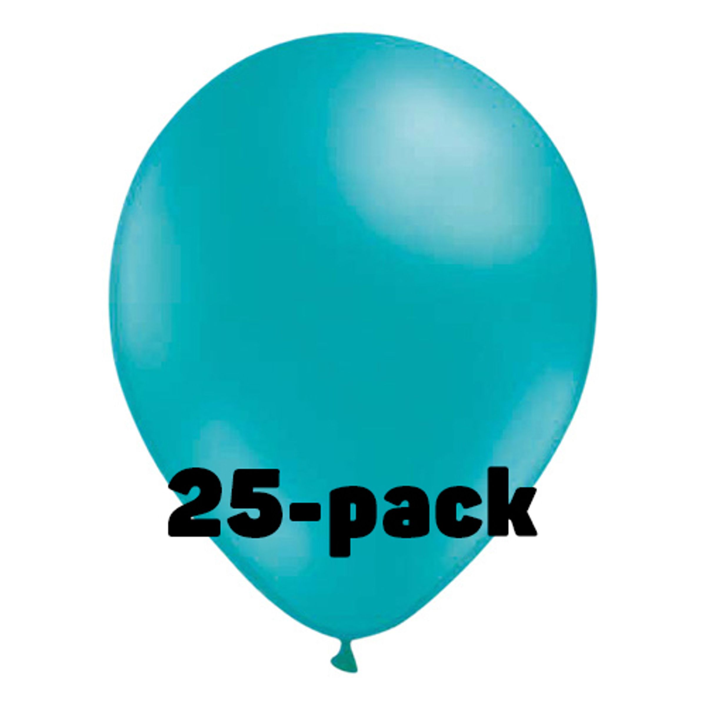 Läs mer om Ballonger Turkosa - 25-pack