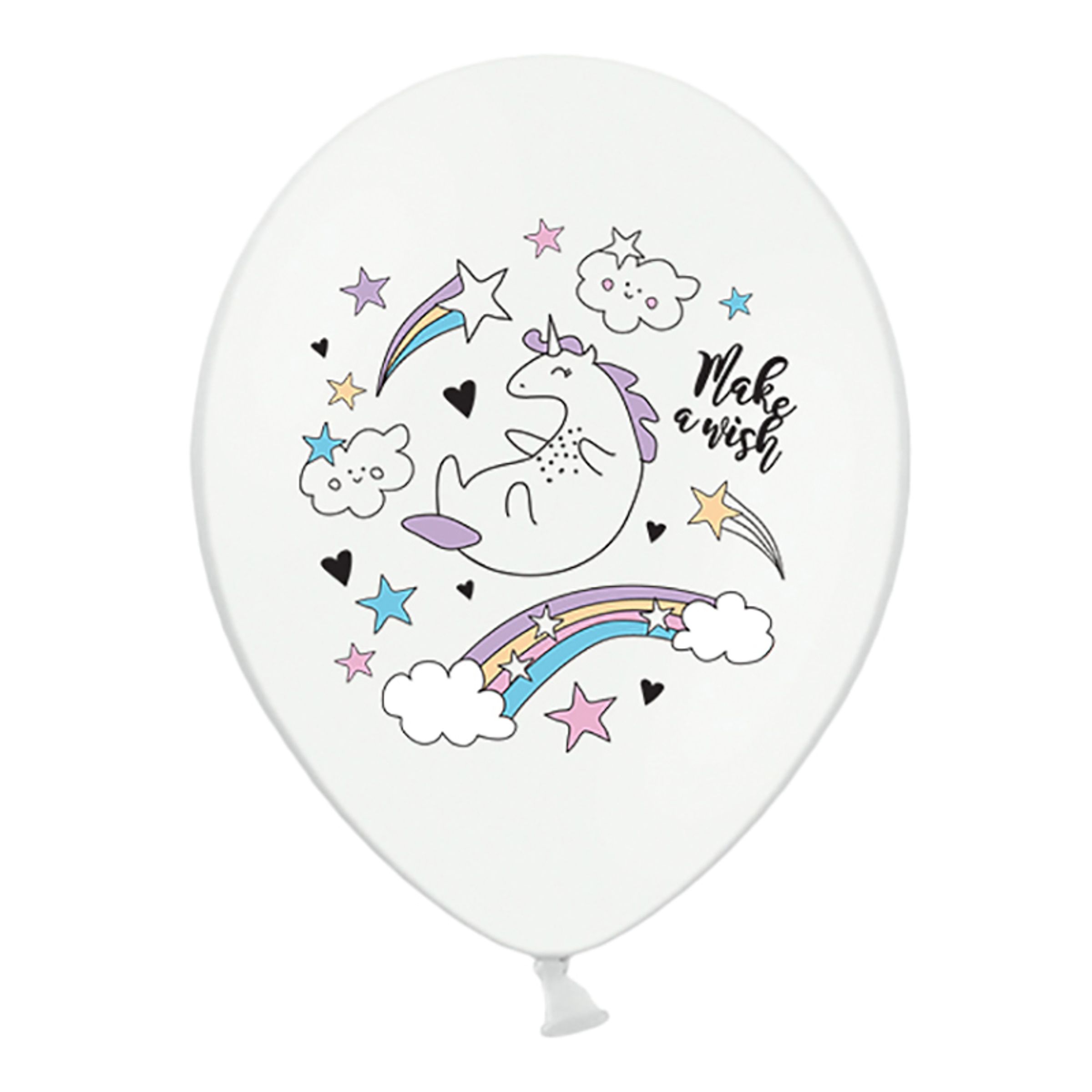 Läs mer om Ballonger Unicorn Pastell - 6-pack