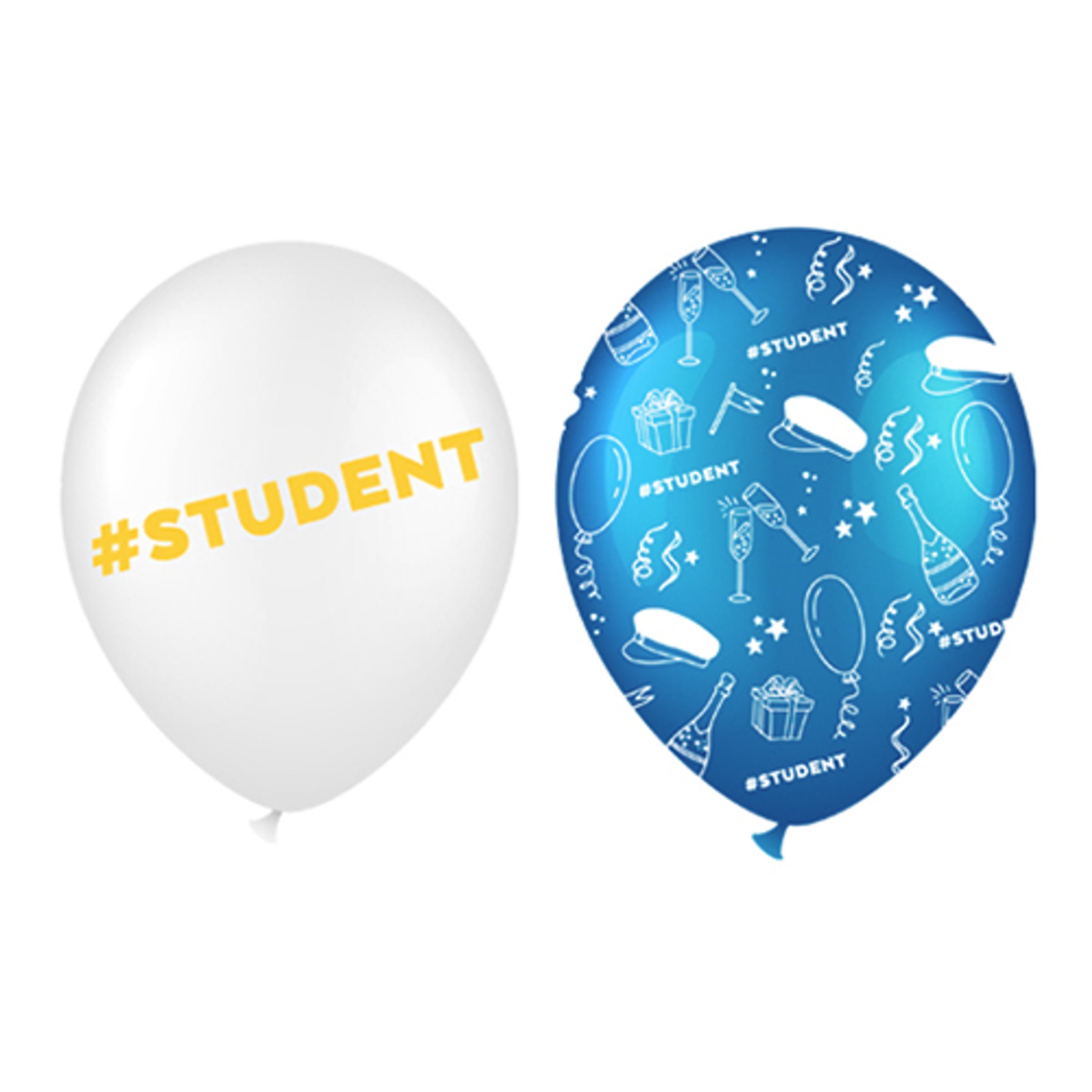 Läs mer om Ballonger #Student - 6-pack