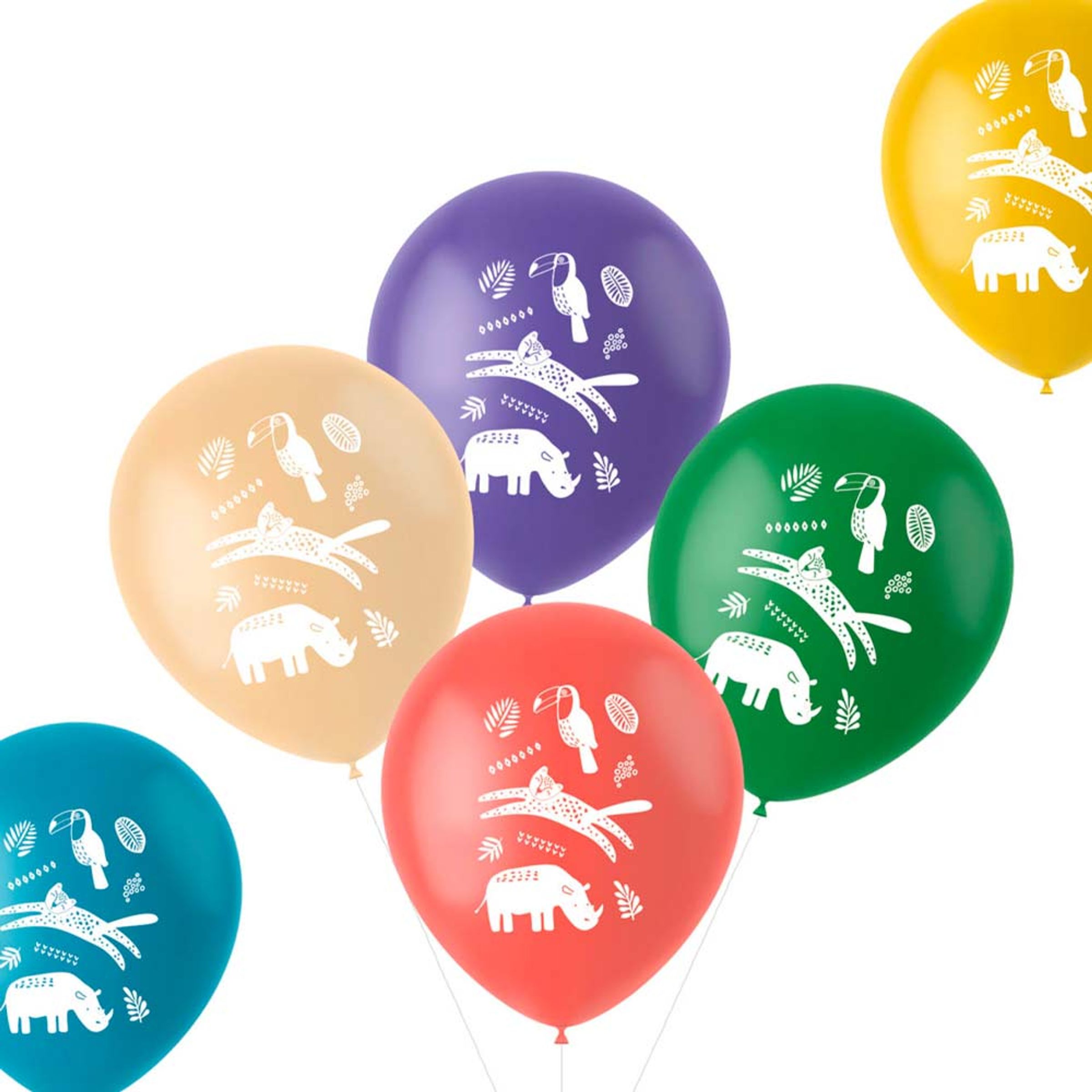 Läs mer om Ballonger Zoo Party - 6-pack