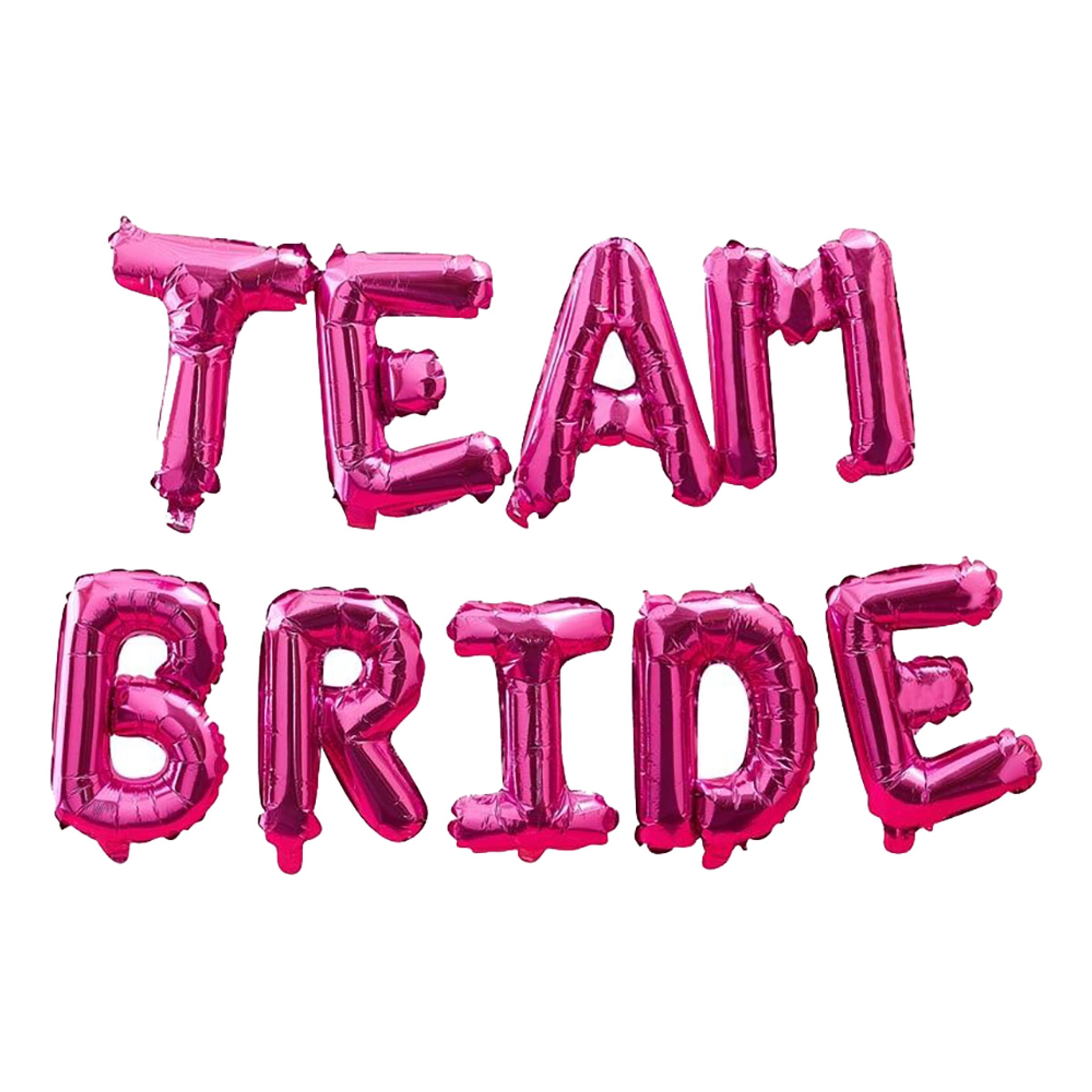 Läs mer om Ballonggirlang Team Bride Hot Pink