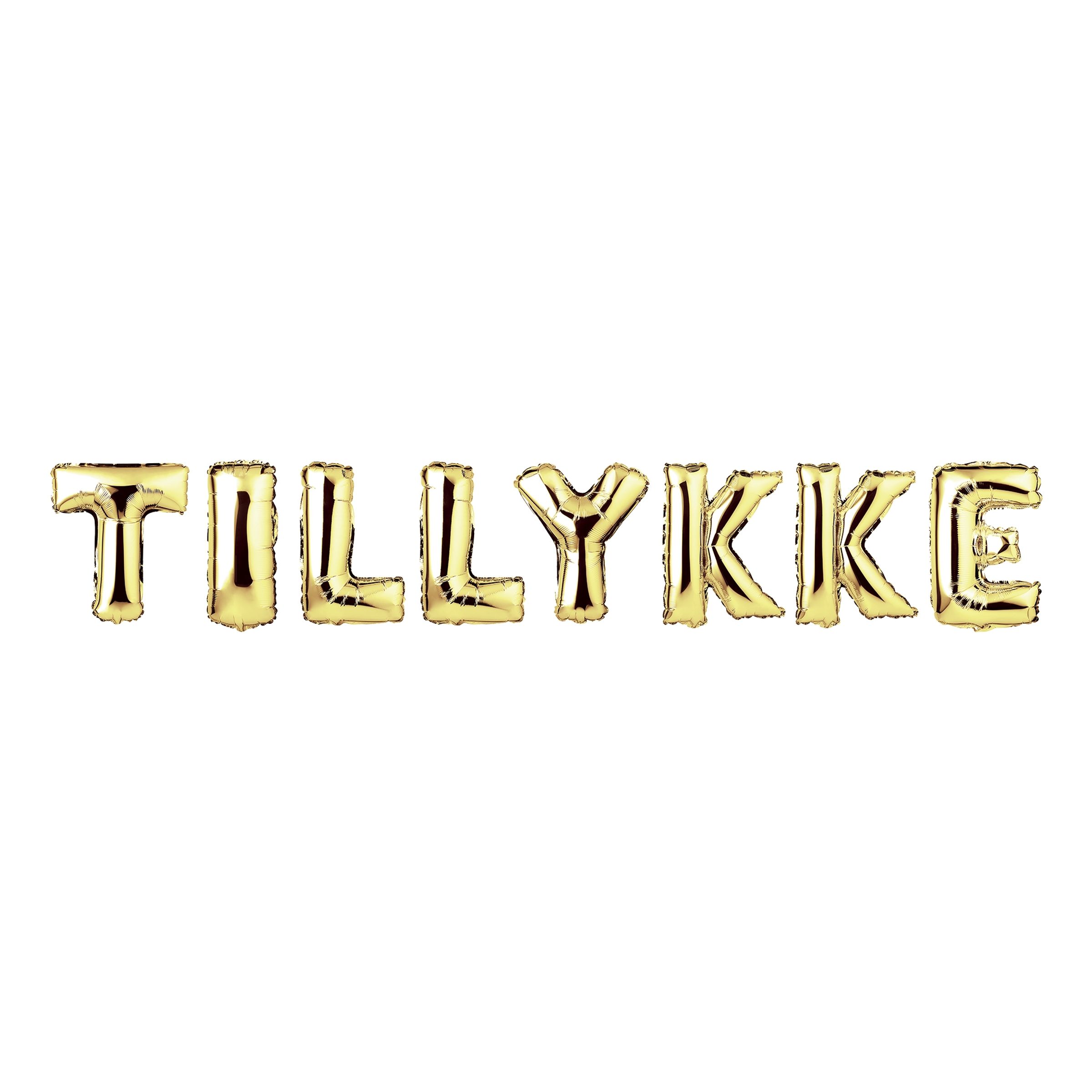 Ballonggirlang Tillykke Guld