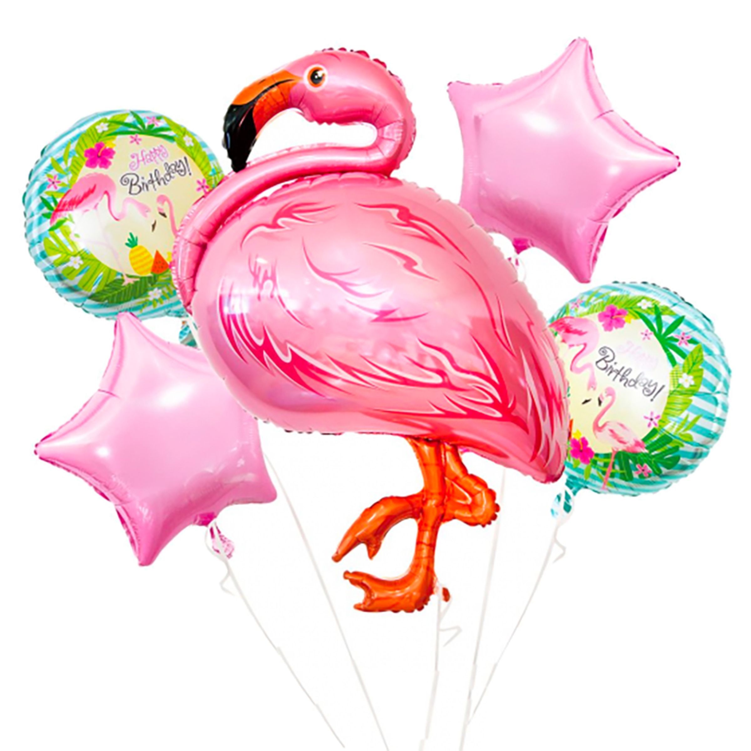 Ballongbukett Flamingo - 5-pack