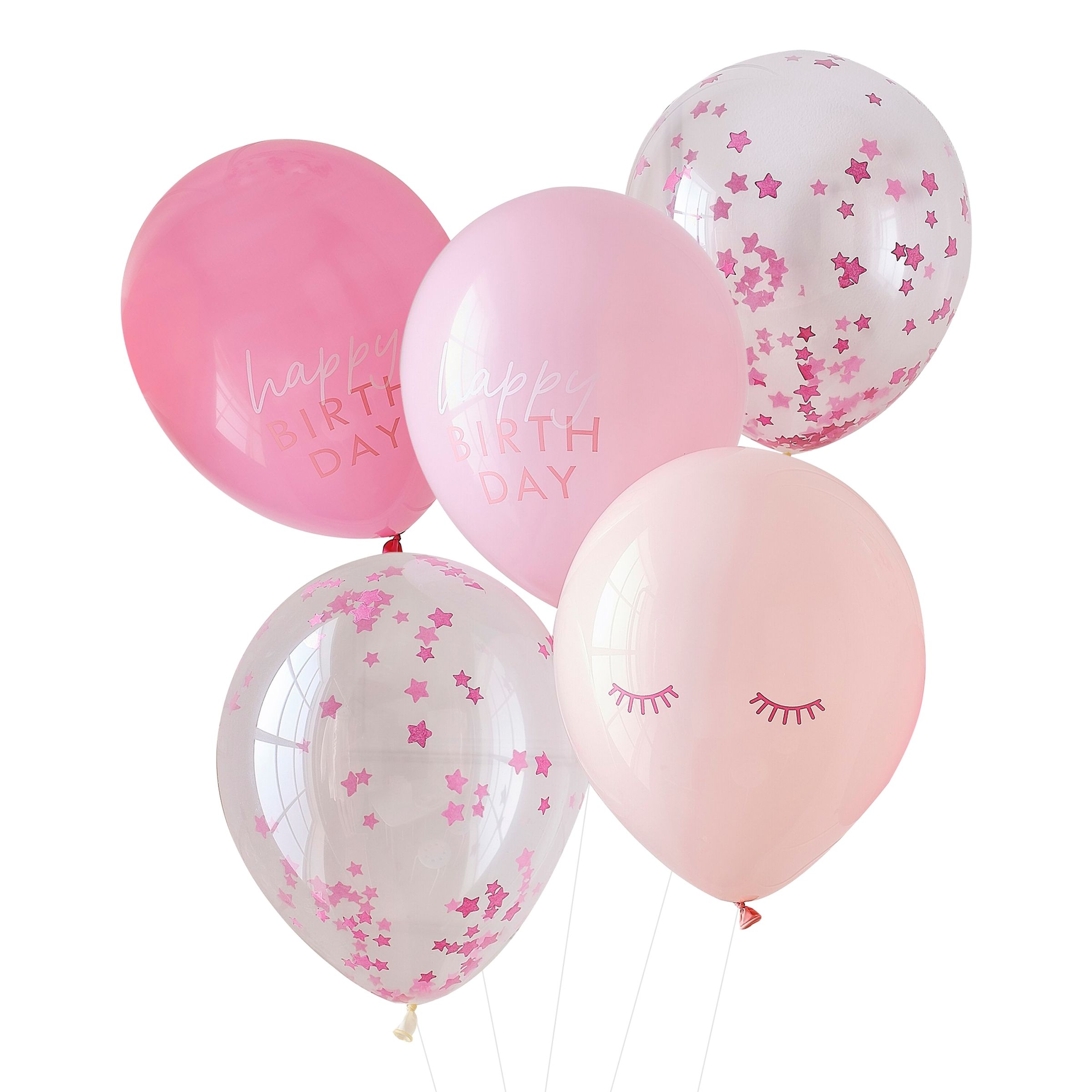 Ballongkit Happy Birthday Rosa - 5-pack