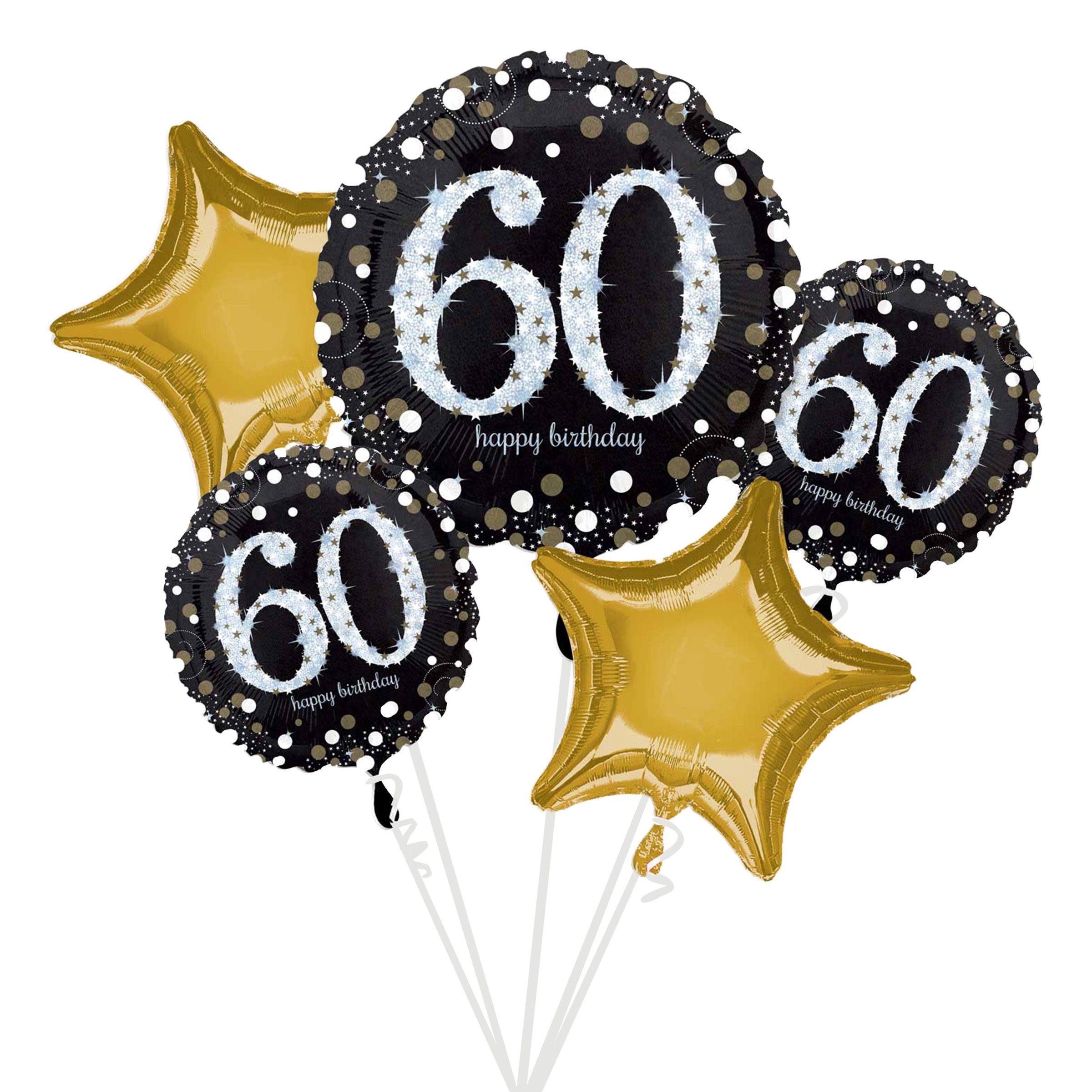 Läs mer om Ballongkit Svart/Guld 60 år