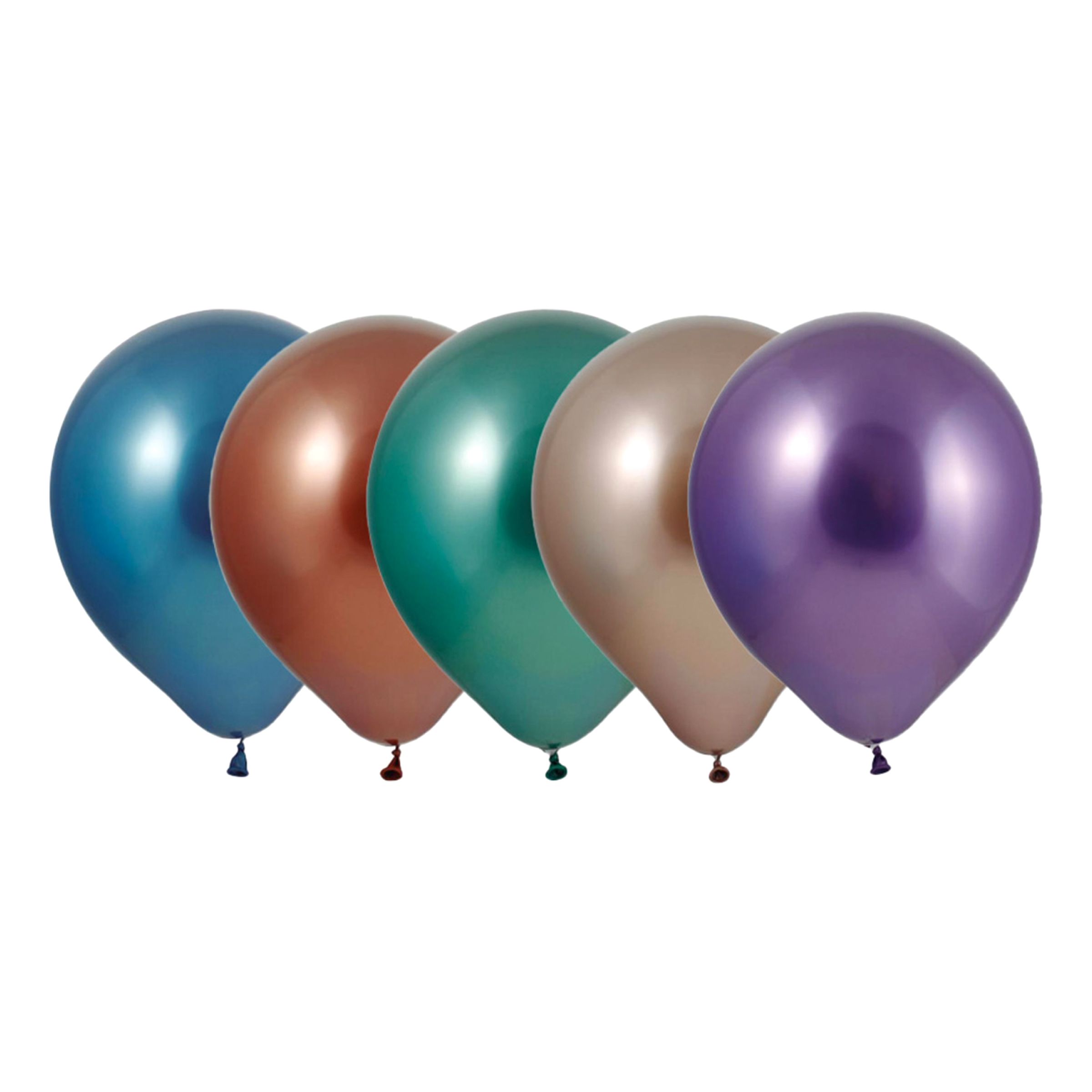 Ballongkombo Krom - 10-pack | Hem - Festartiklar - Ballonger - Latexballonger | Pryloteket