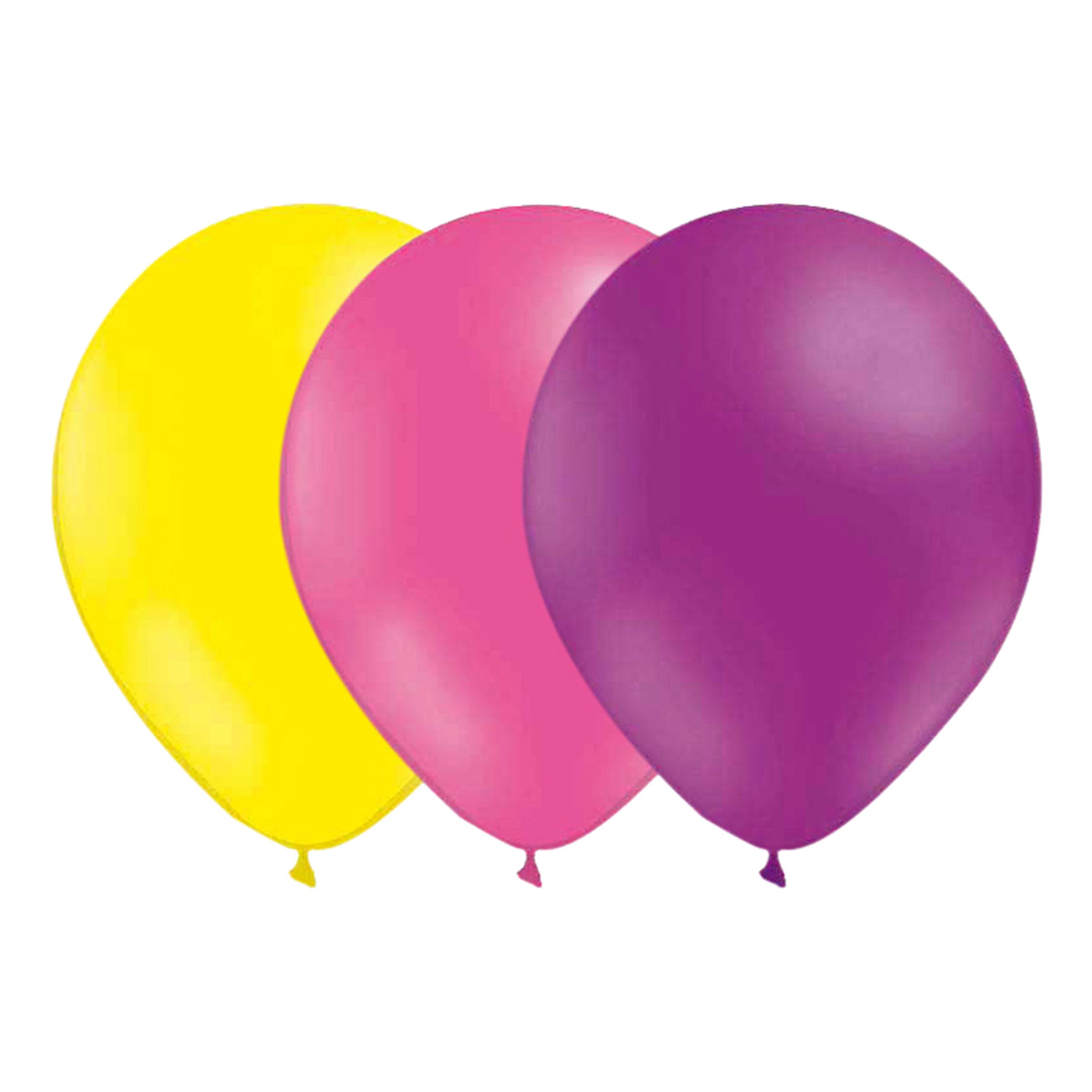 Ballongkombo Ljusgul/Rosa/Ljuslila - 15-pack