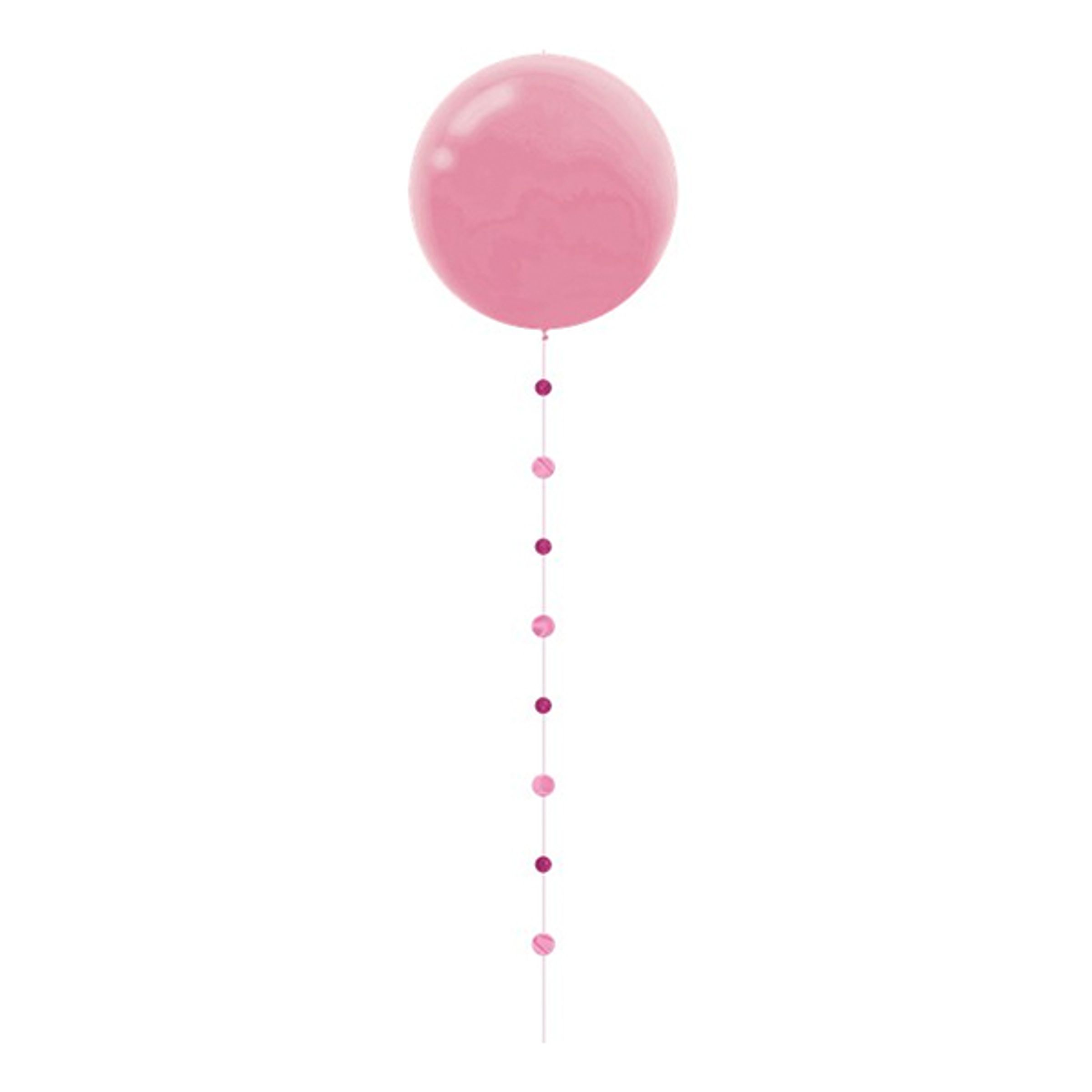 Läs mer om Ballongsvans Cirklar Rosa Glitter - 1-pack