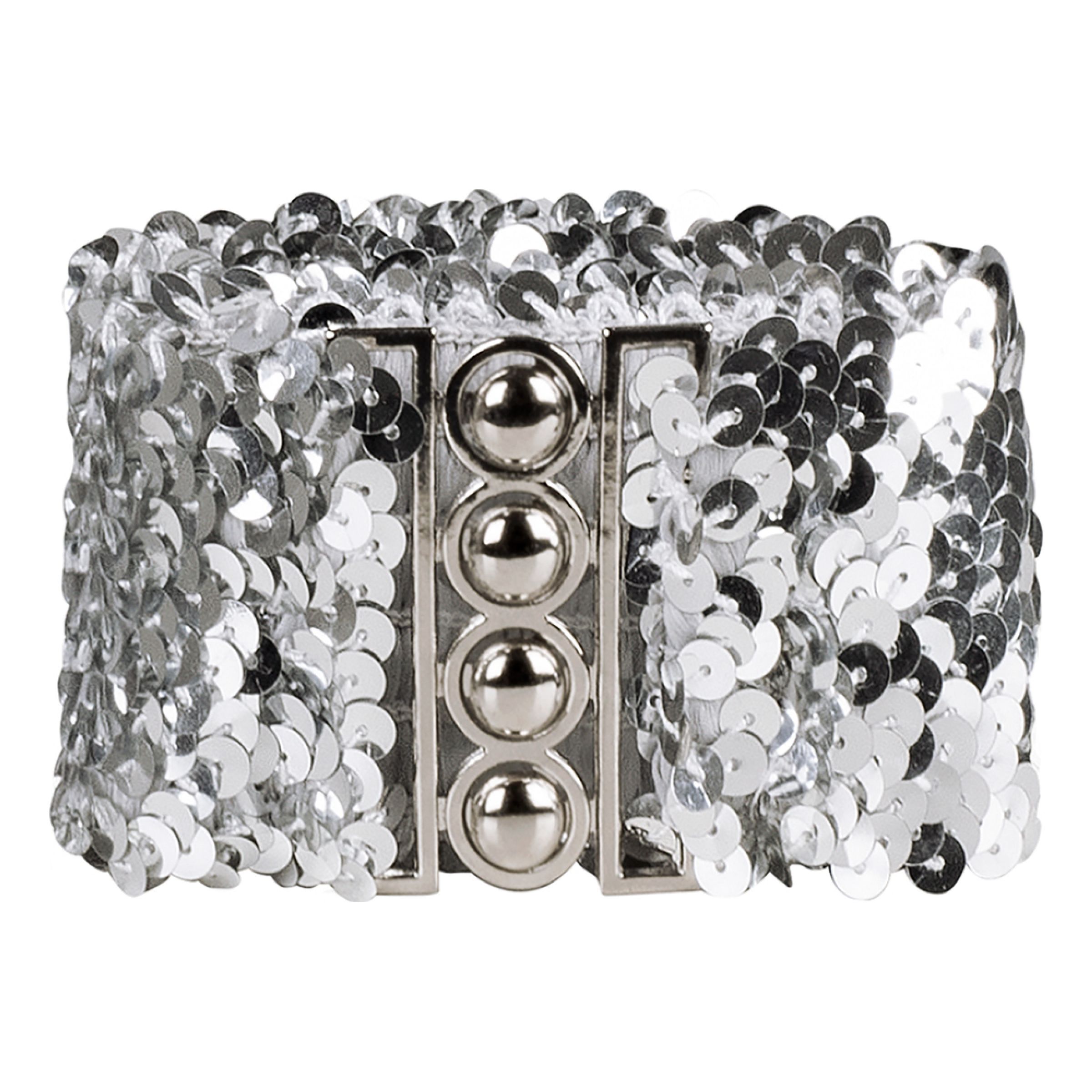 Bälte med Paljetter Silver - One size | Hem - Maskerad - Tillbehör - Maskeradaccessoarer | Pryloteket