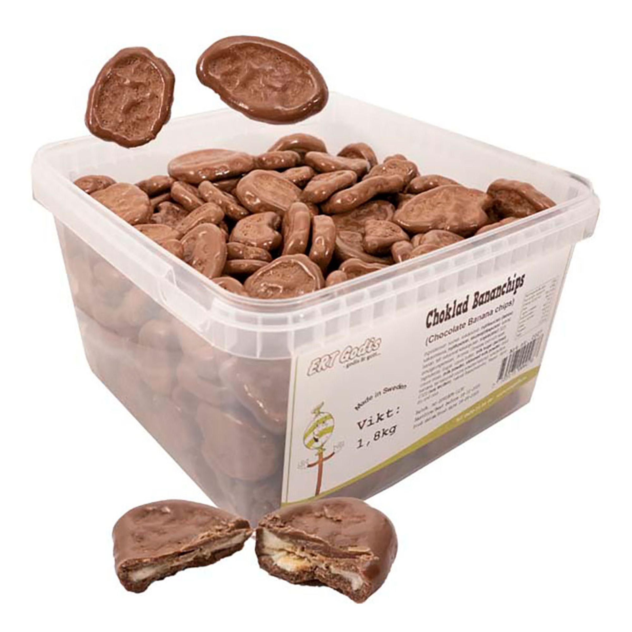 Läs mer om Bananchips Choklad Storpack - 1,8 kg