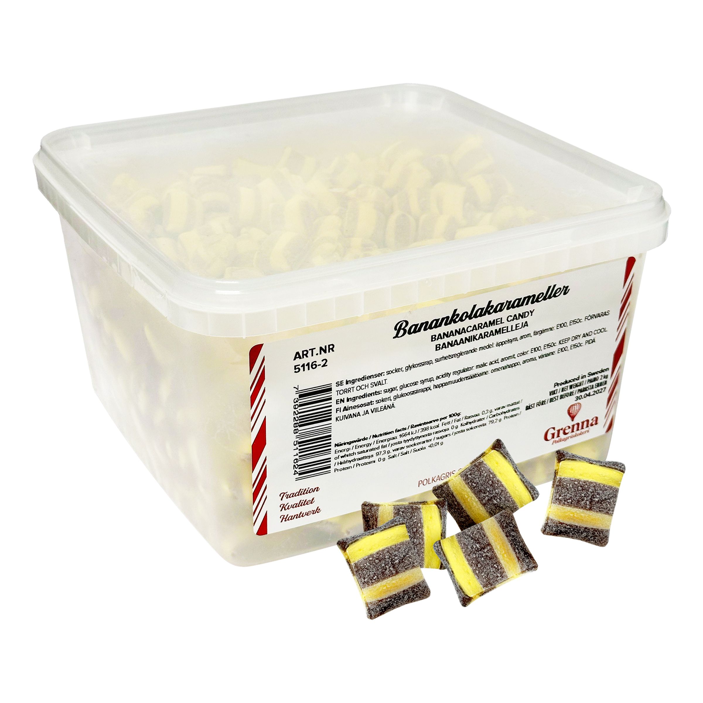 Banan-karameller Økonomipakke - 2 kg