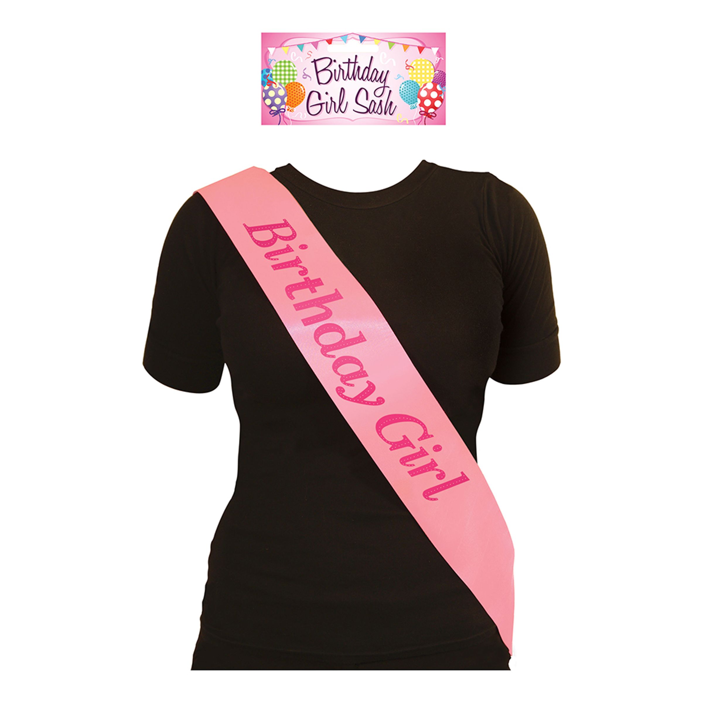 Läs mer om Ordensband Birthday Girl Rosa - One size