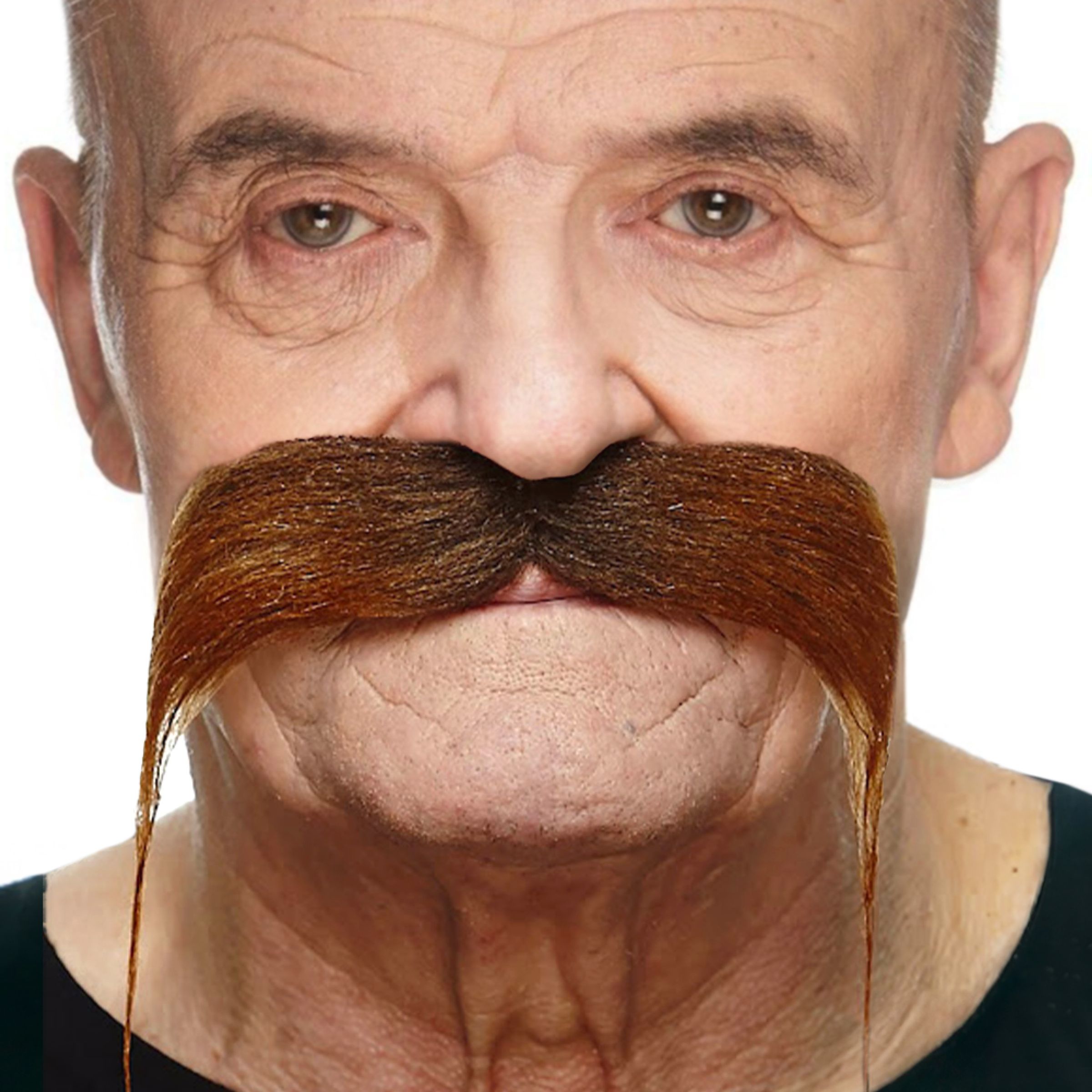 Bandit Mustasch Brun | Hem - Maskerad - Tillbehör - Skägg & Mustascher | Pryloteket