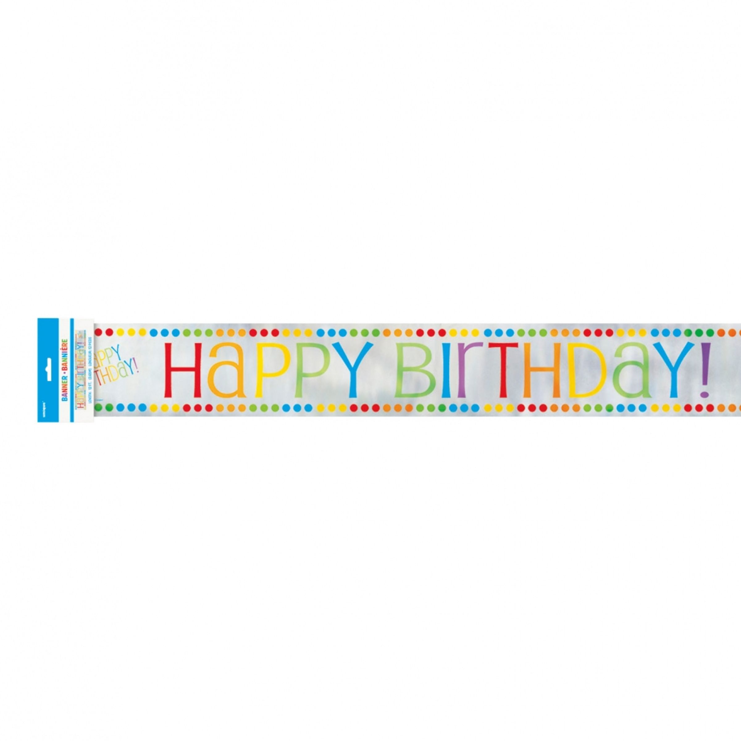 Läs mer om Banderoll Happy Birthday Regnbåge