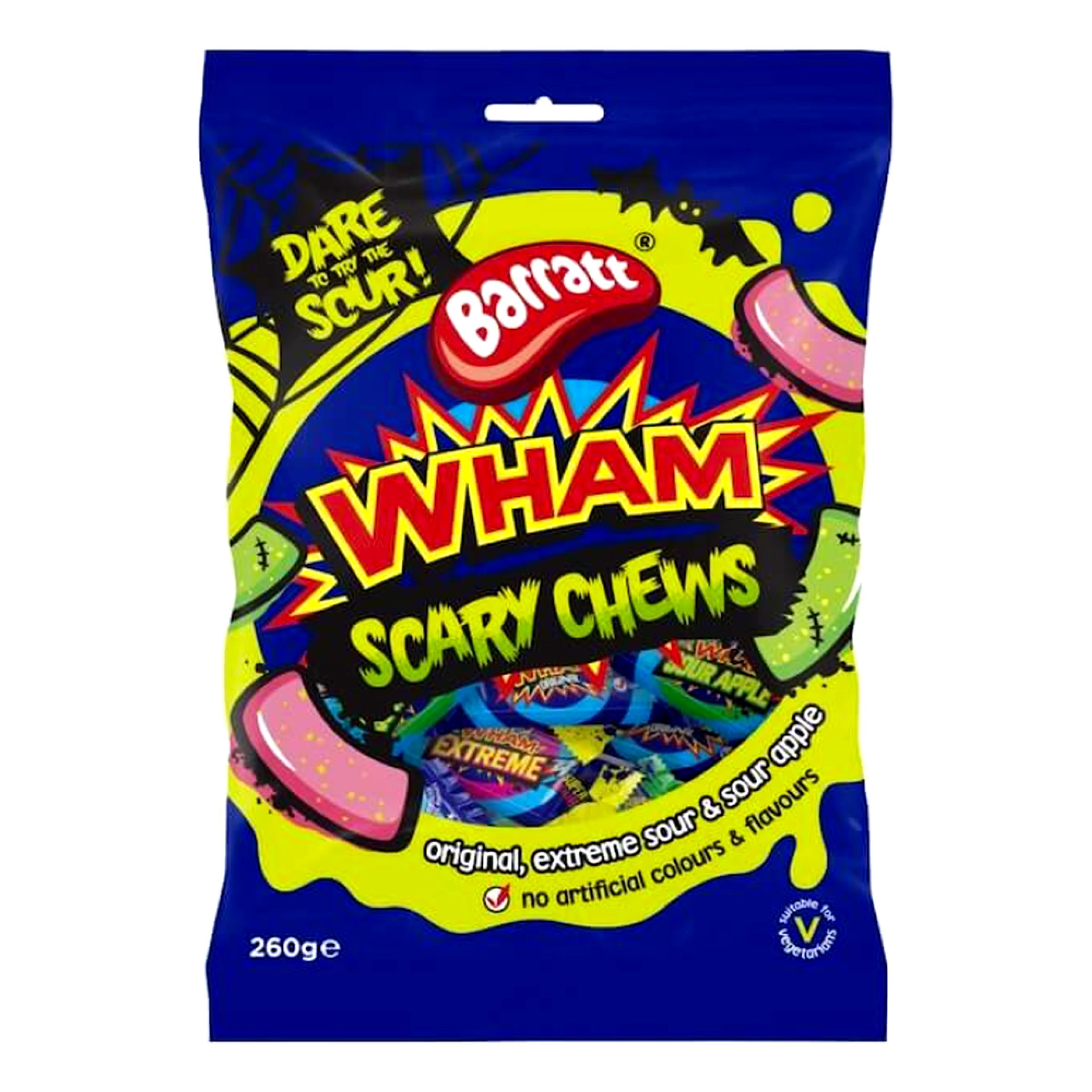 Barratt Wham Scary Chews - 260 gram | Hem - Godis & Läsk - Godis - Surt Godis | Maskeradspecialisten