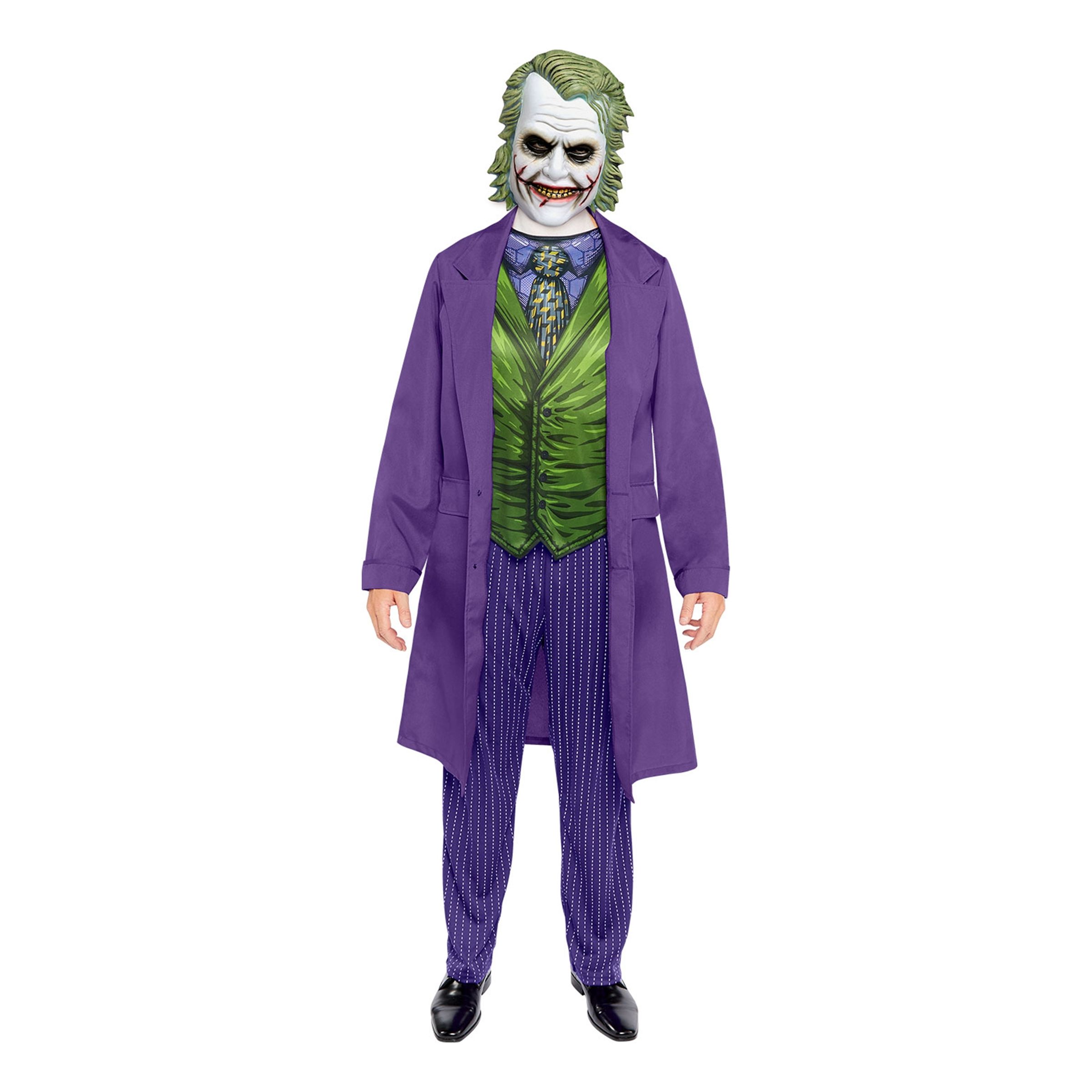 Läs mer om Batman Jokern Maskeraddräkt - Medium