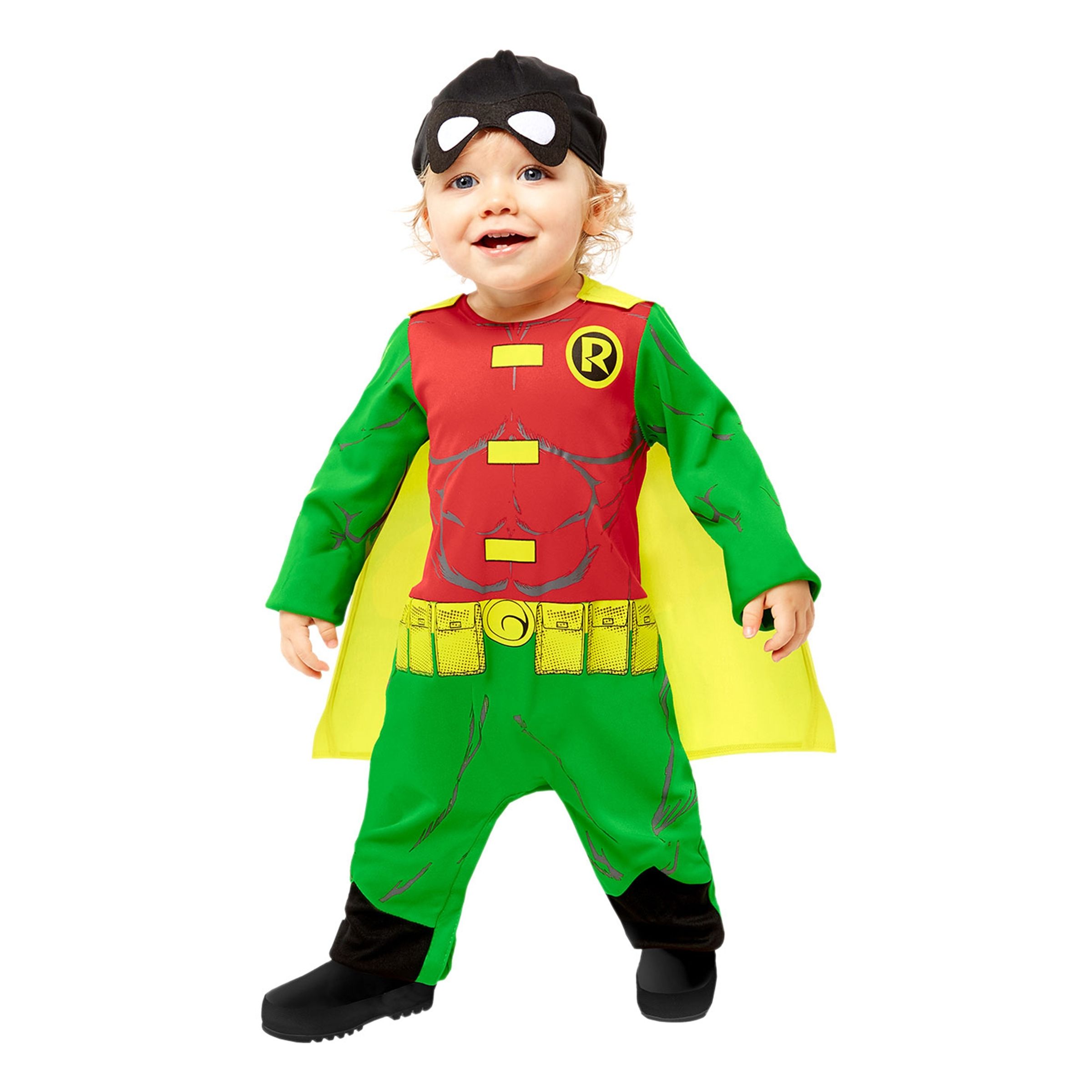 Läs mer om Batman Robin Bebis Maskeraddräkt - 6-12 månader
