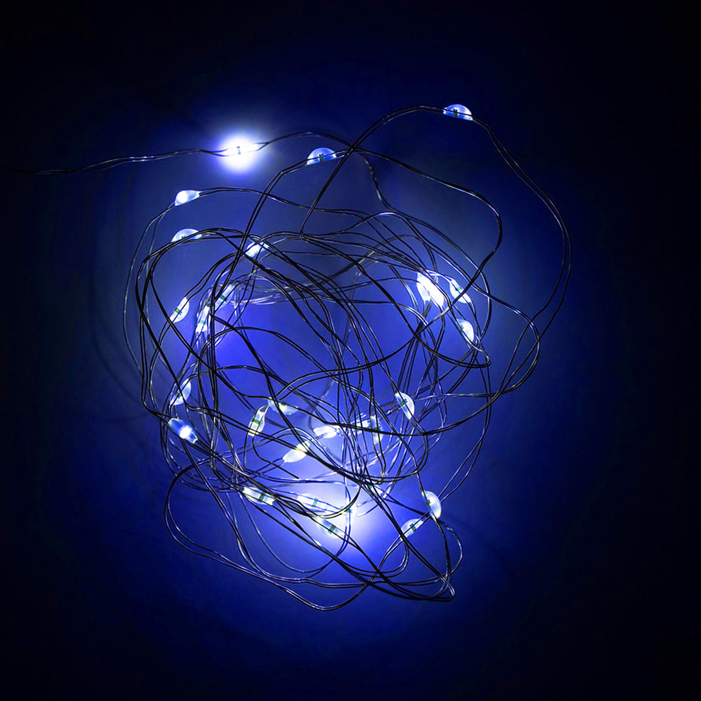 Batteridriven Ljusslinga Blå 3 meter present/presenttips