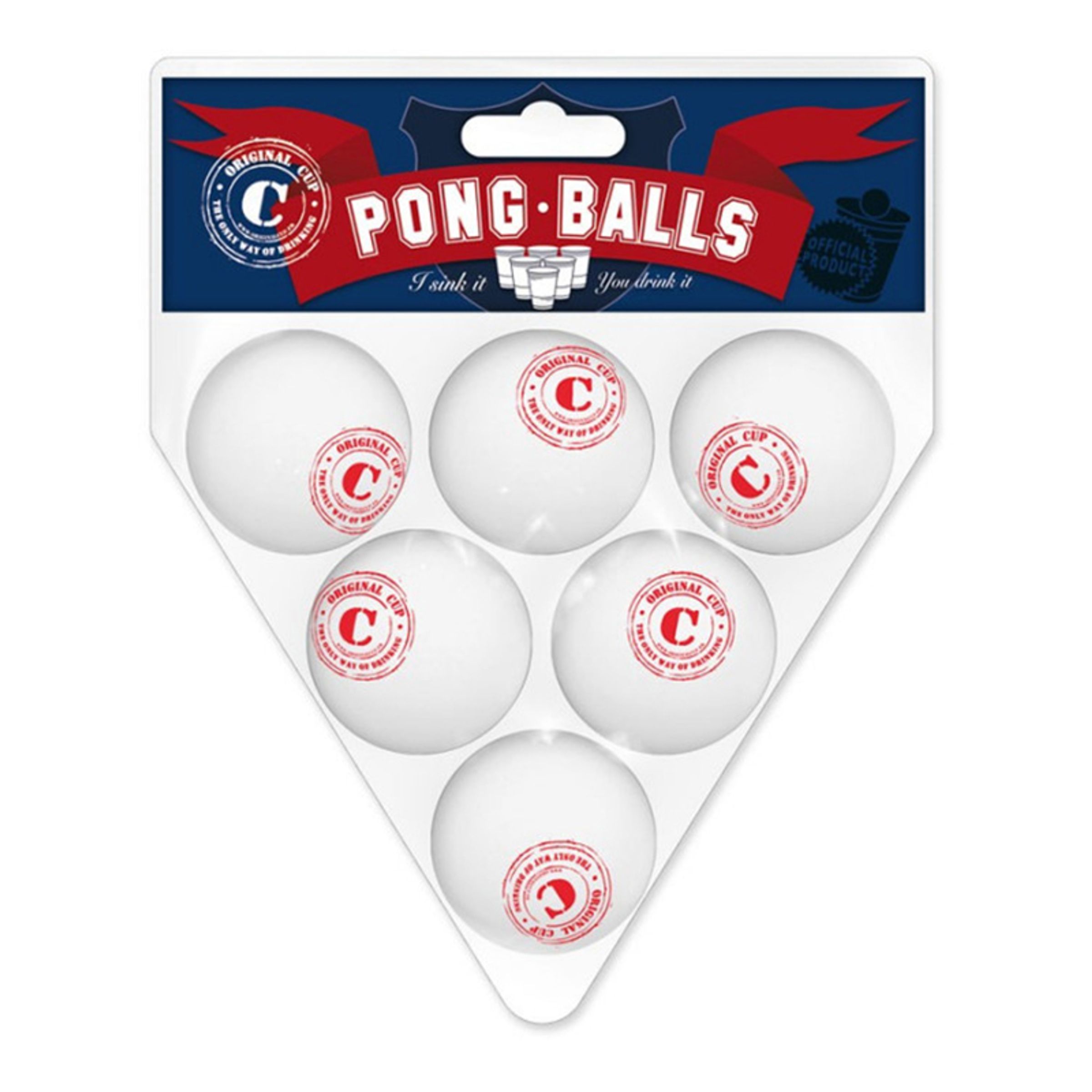 Beer Pong Bollar - 6-pack