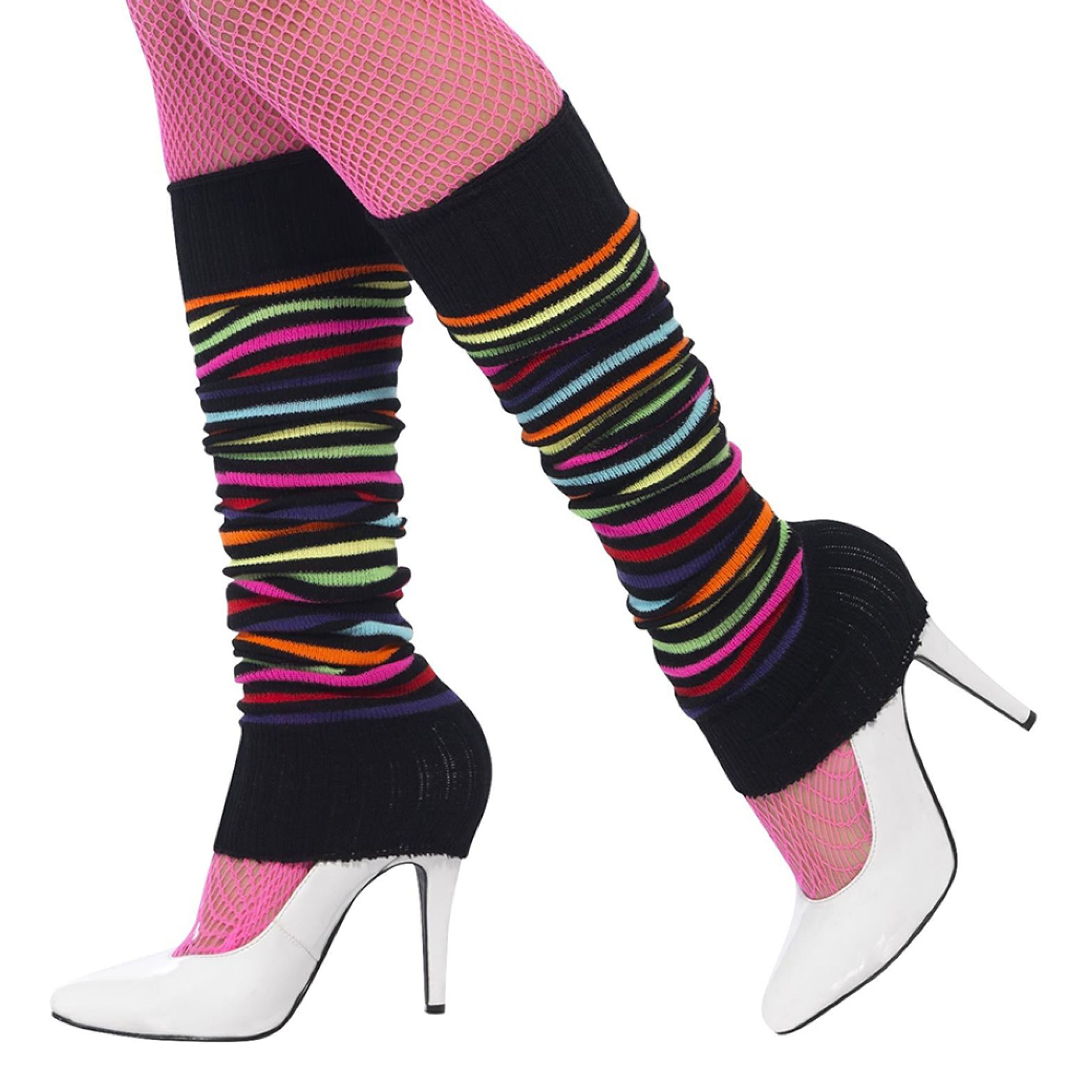 Benvärmare Neon Randiga - One size