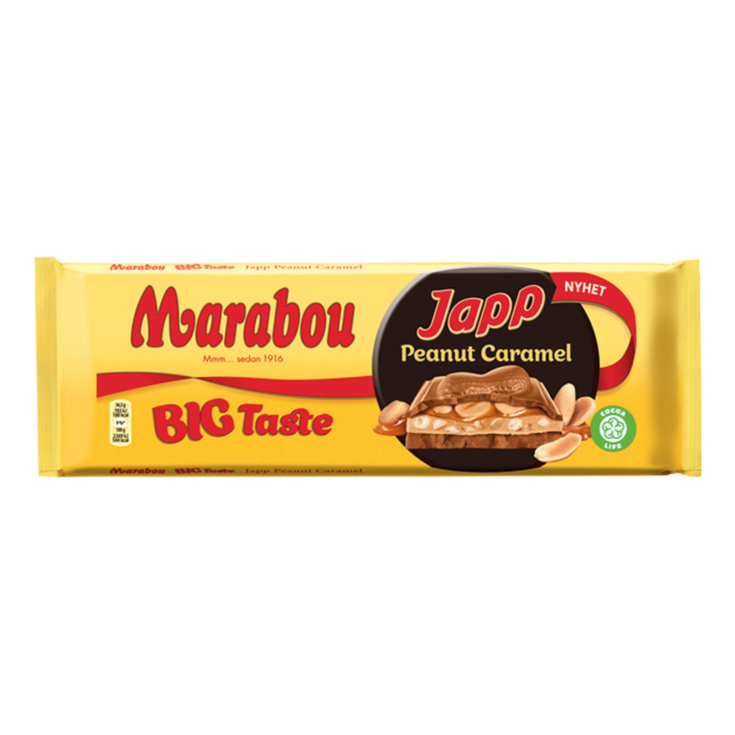 Läs mer om Marabou Big Taste Japp Peanut Caramell - 276 gram