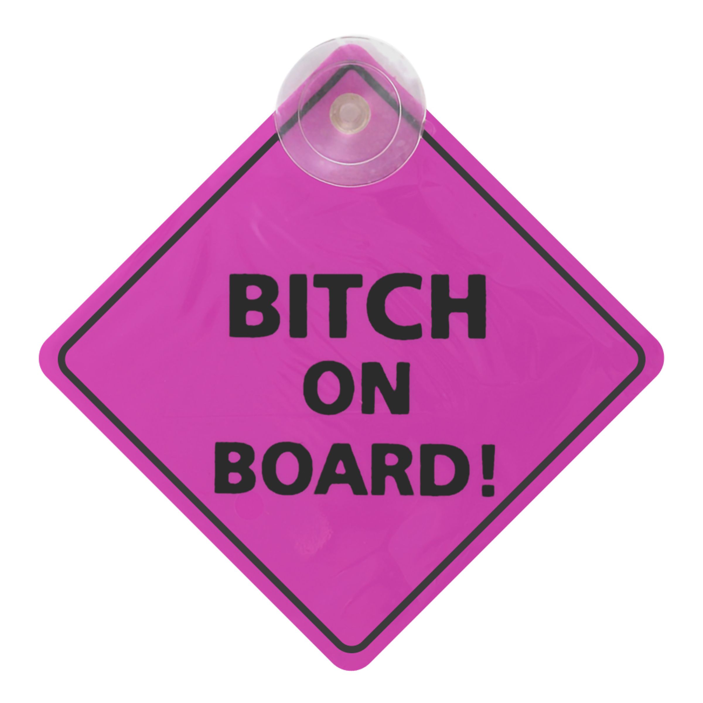 Bilskylt Bitch On Board! | Hem - Roliga Prylar - Hobby & Fritid - Till Bilen | Party Outlet