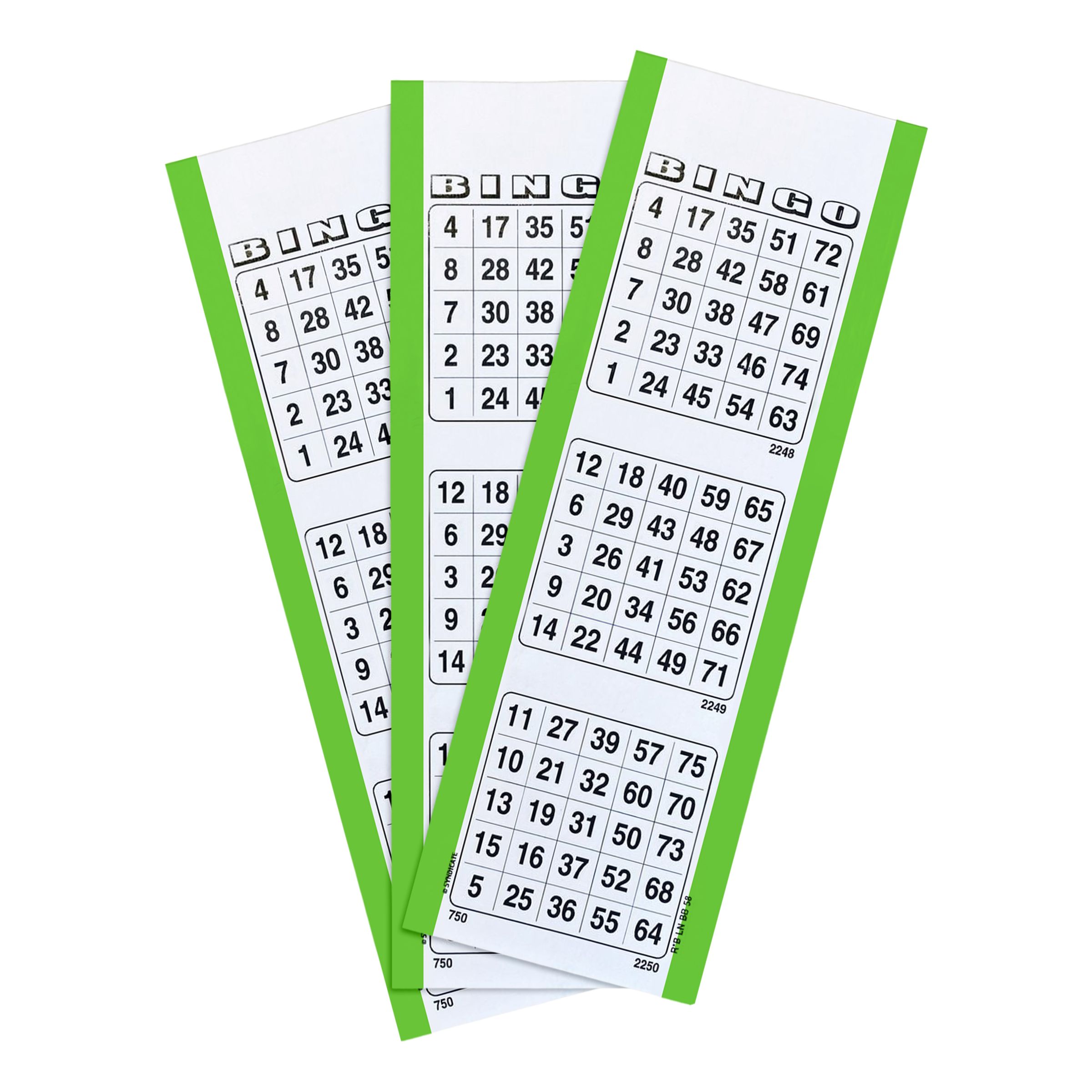 Bingoplader Grønne - 100-pak