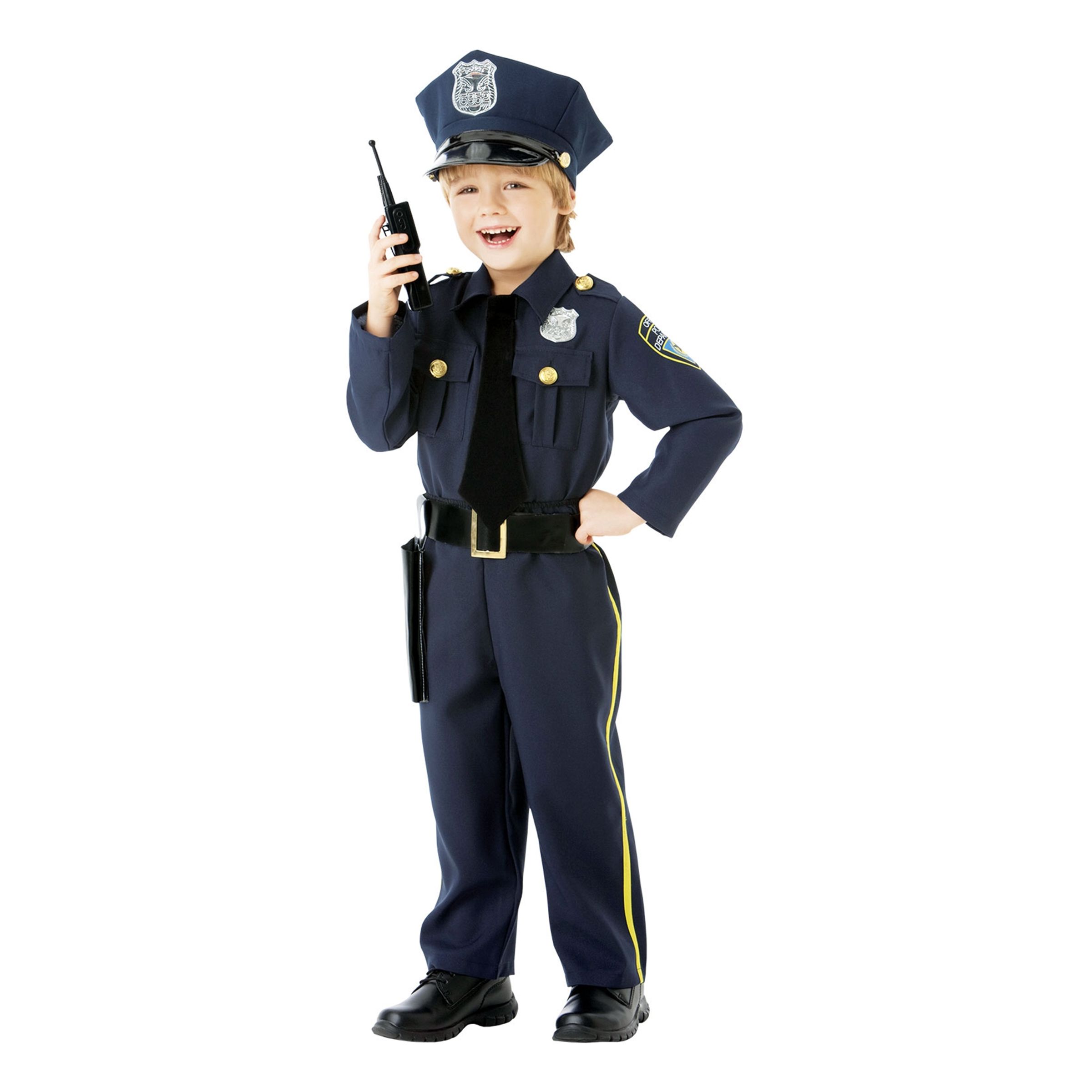 Läs mer om Blå Polis Barn Maskeraddräkt - Medium