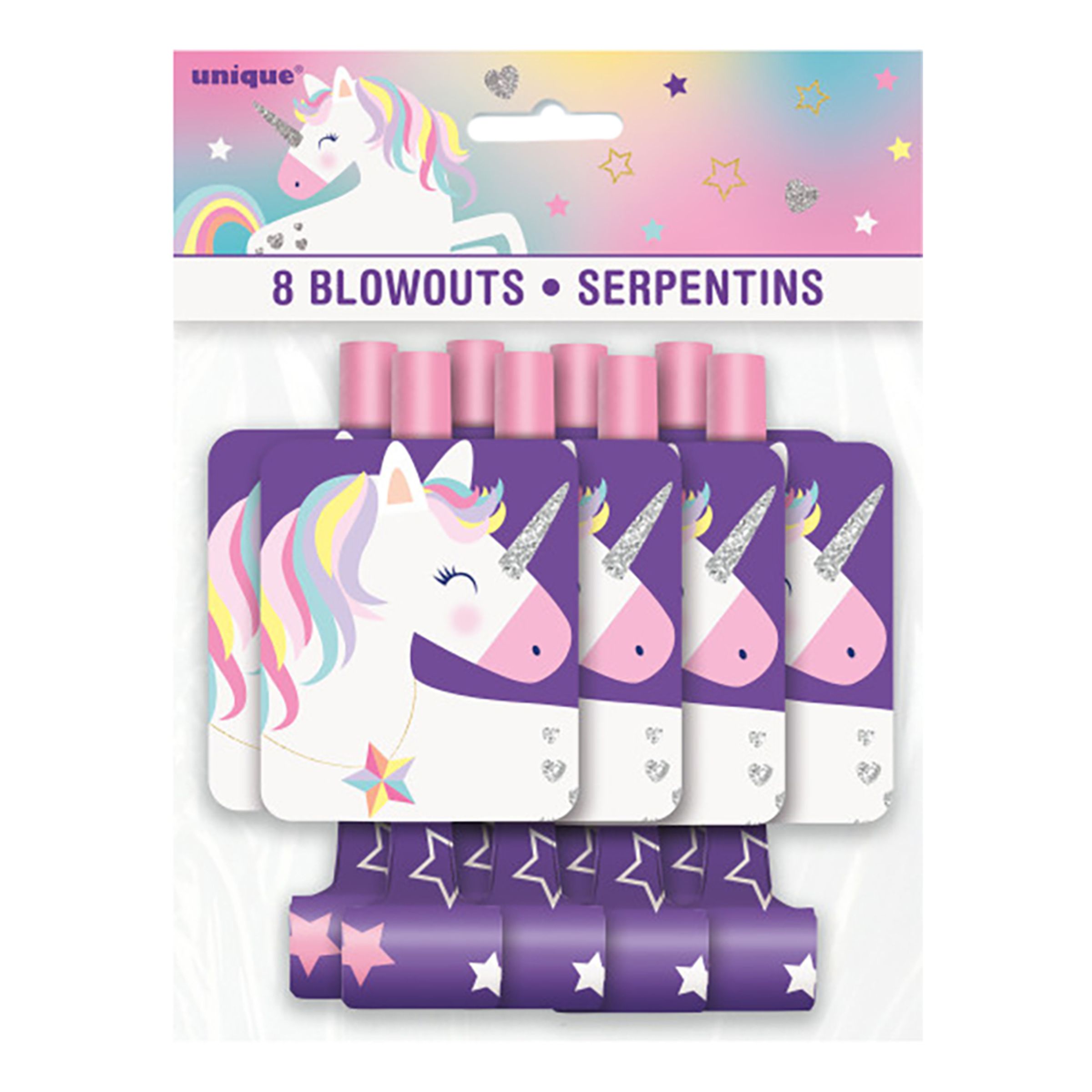 Blåsormar Unicorn - 8-pack