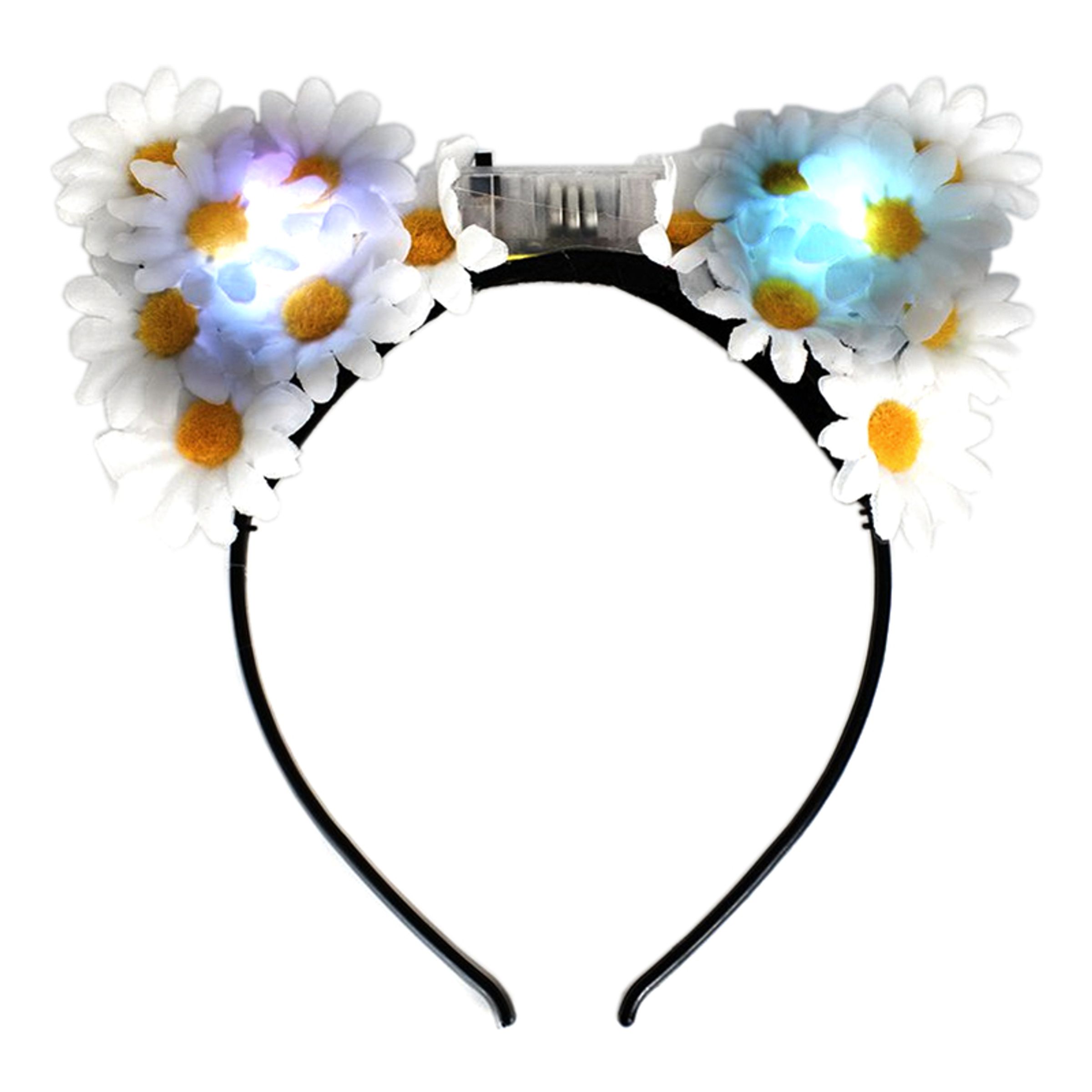 Blinkande Diadem med Blommor - One size