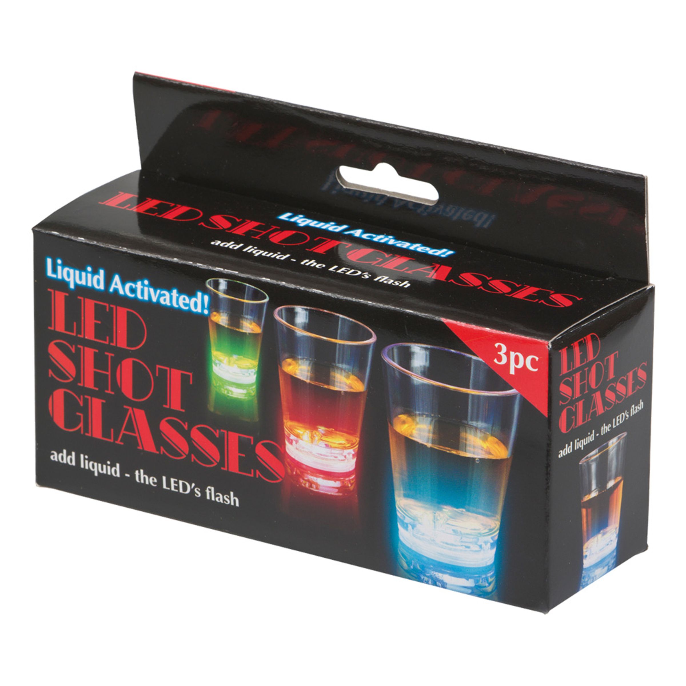 Blinkande Shotglas - 3-pack