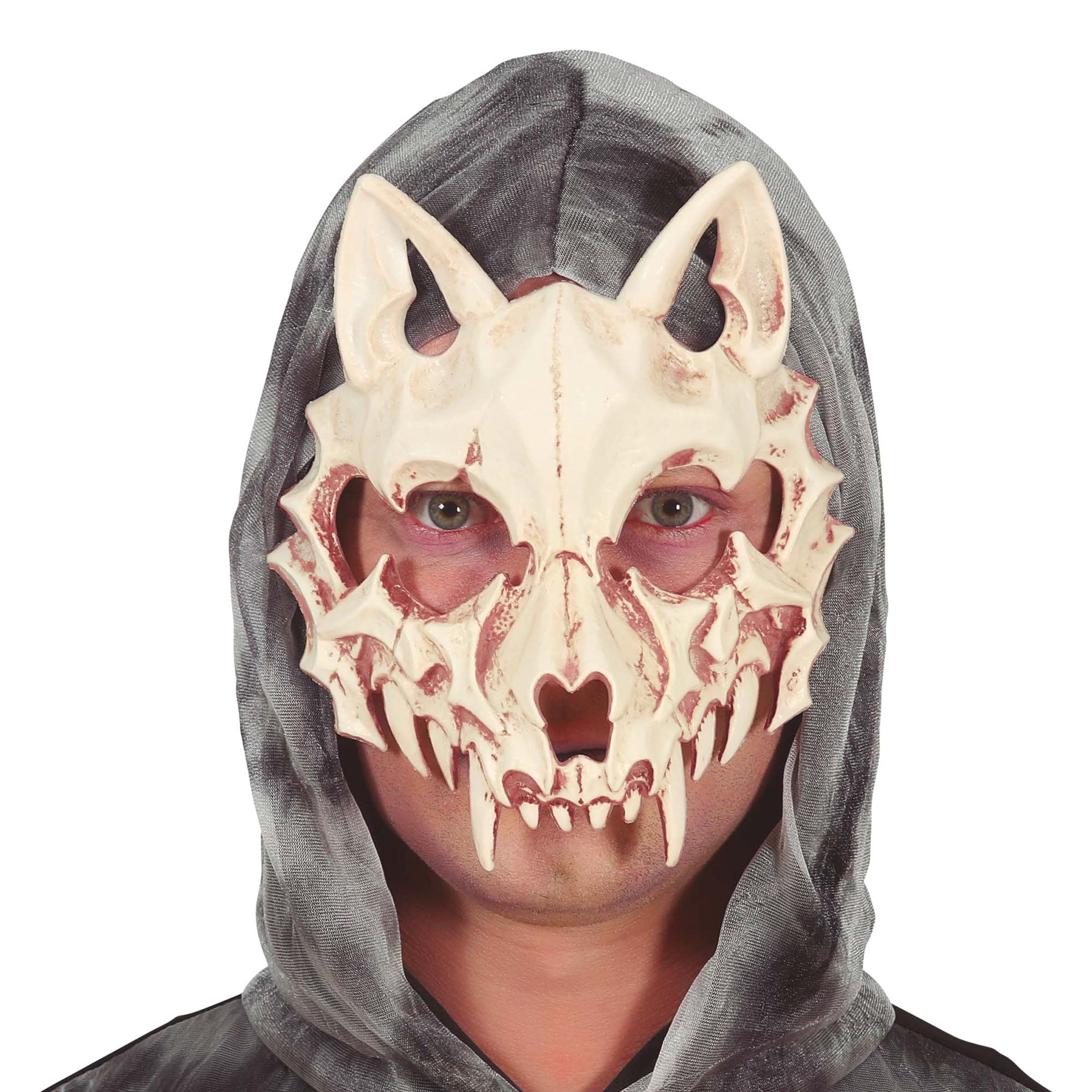 Läs mer om Blodigt Kattdjur Dödskalle Mask - One size