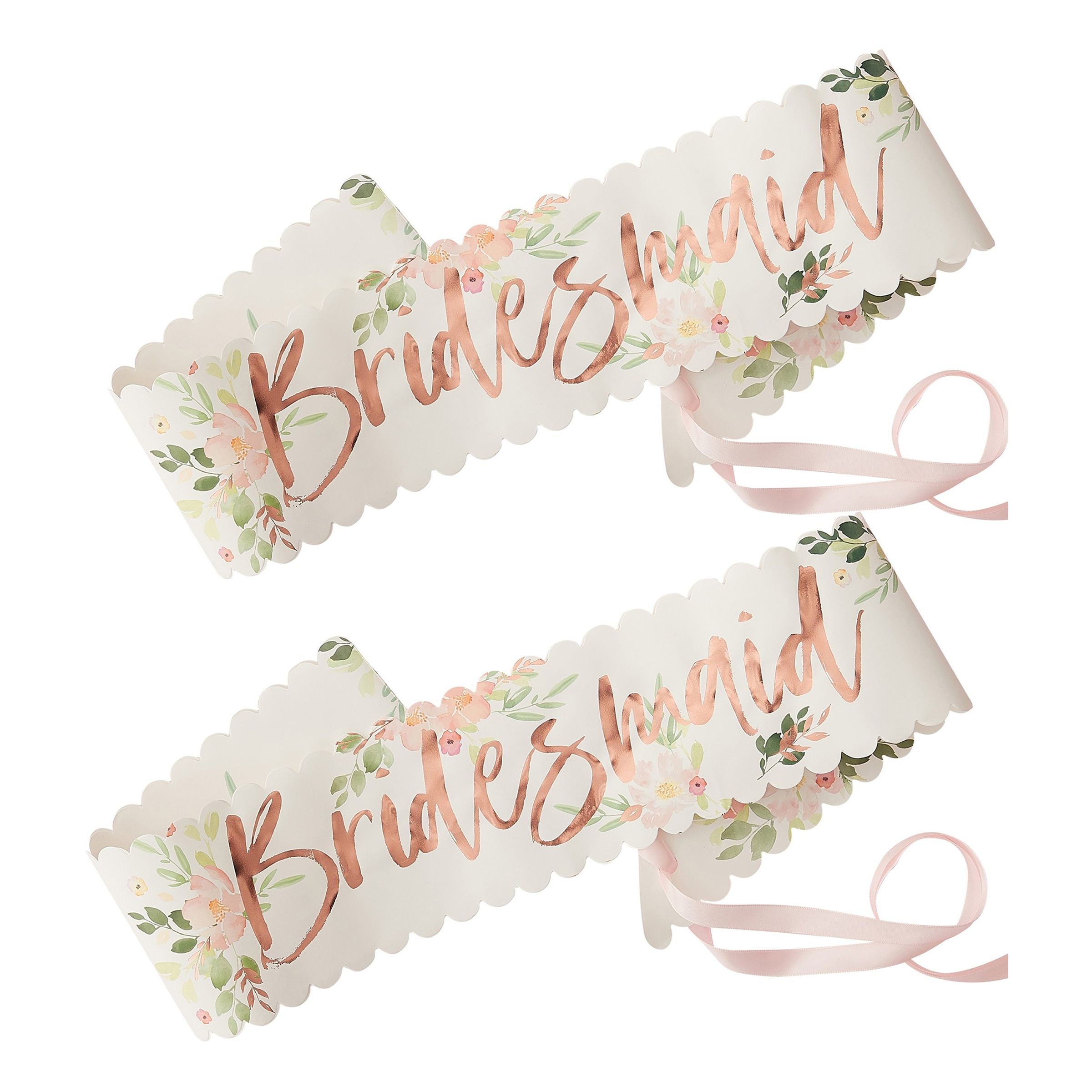 Läs mer om Blommigt Ordensband Bridesmaid - 2-pack