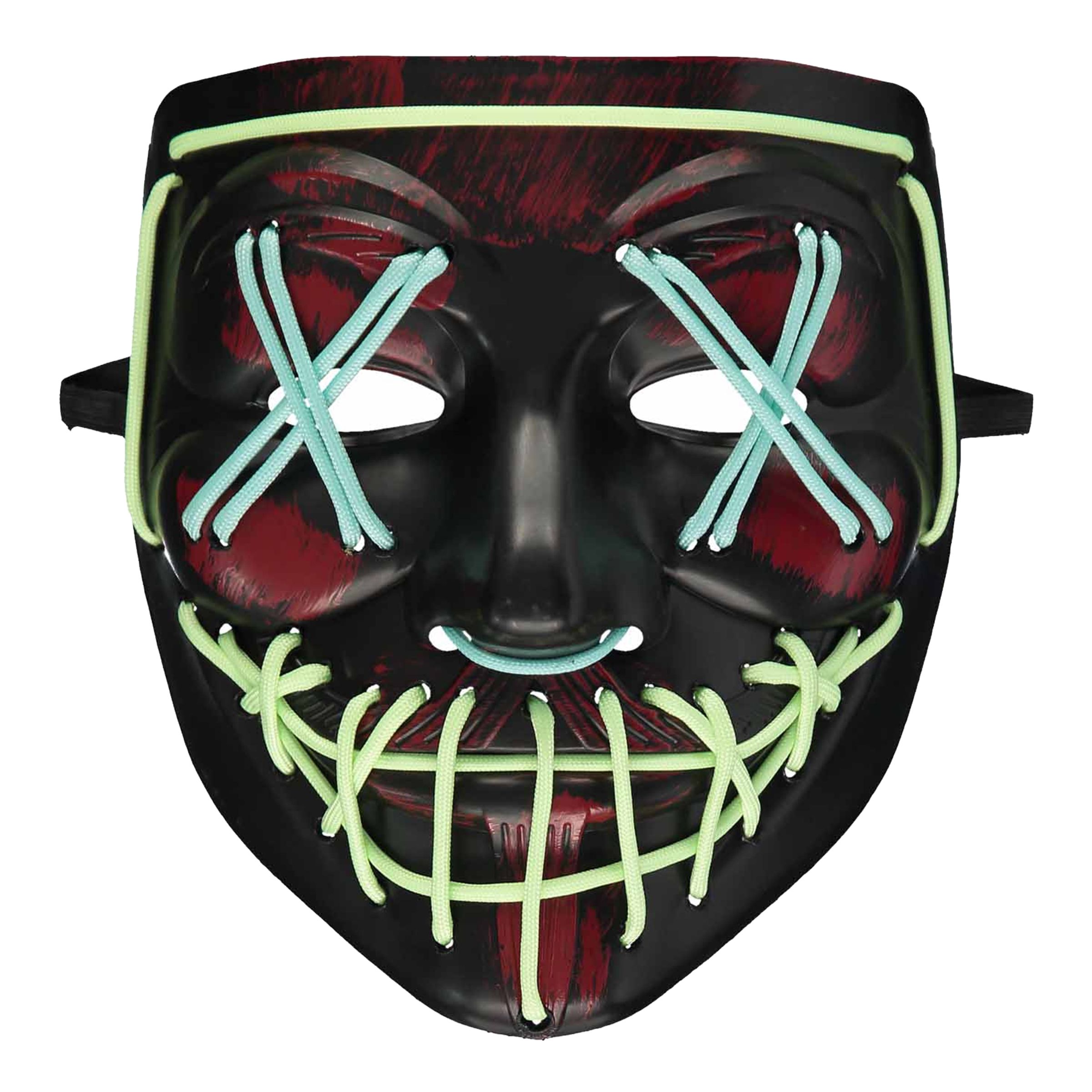 Läs mer om Blood Splatter Svart/Grön Mask - One size
