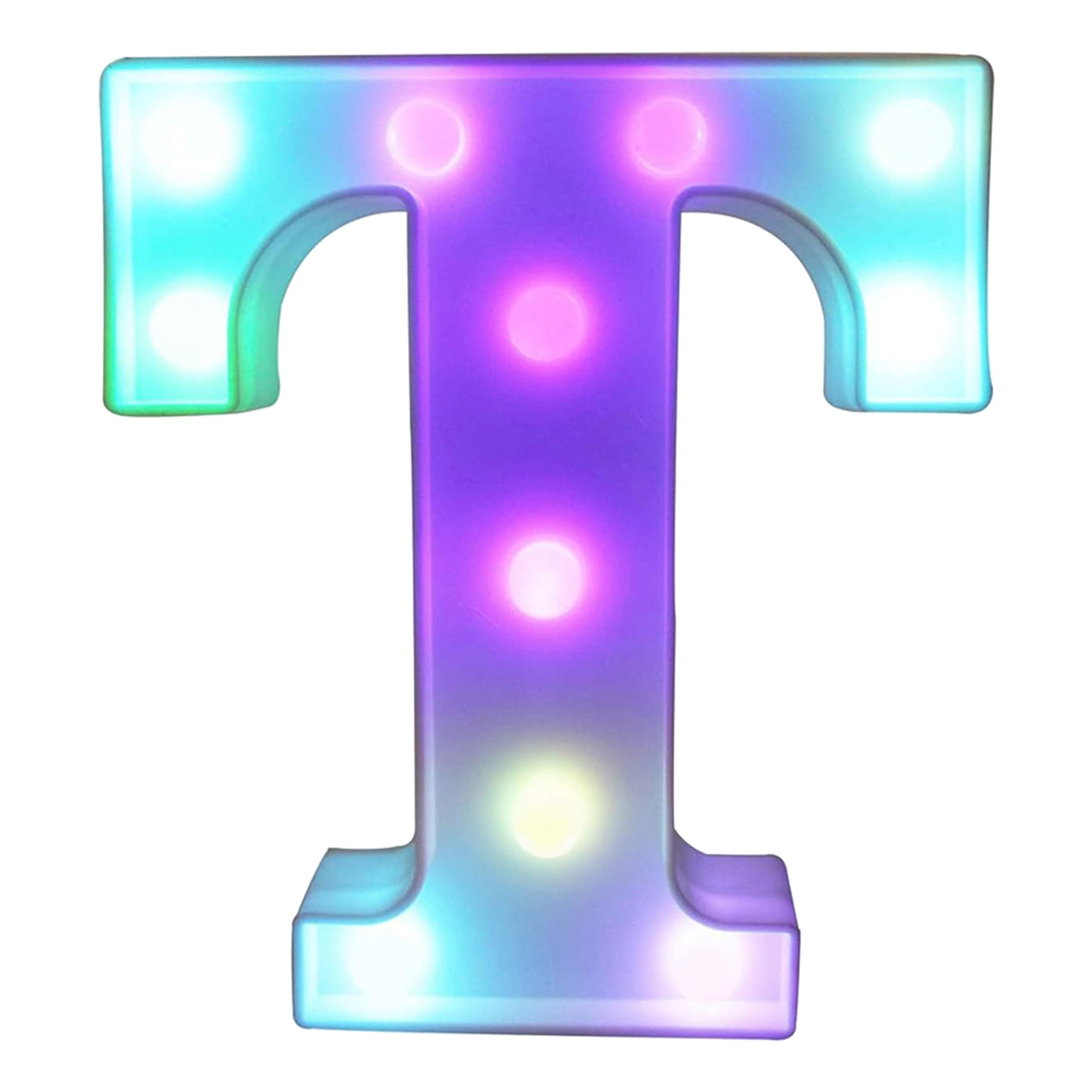 Läs mer om Bokstav med LED-Belysning RGB - Bokstav T