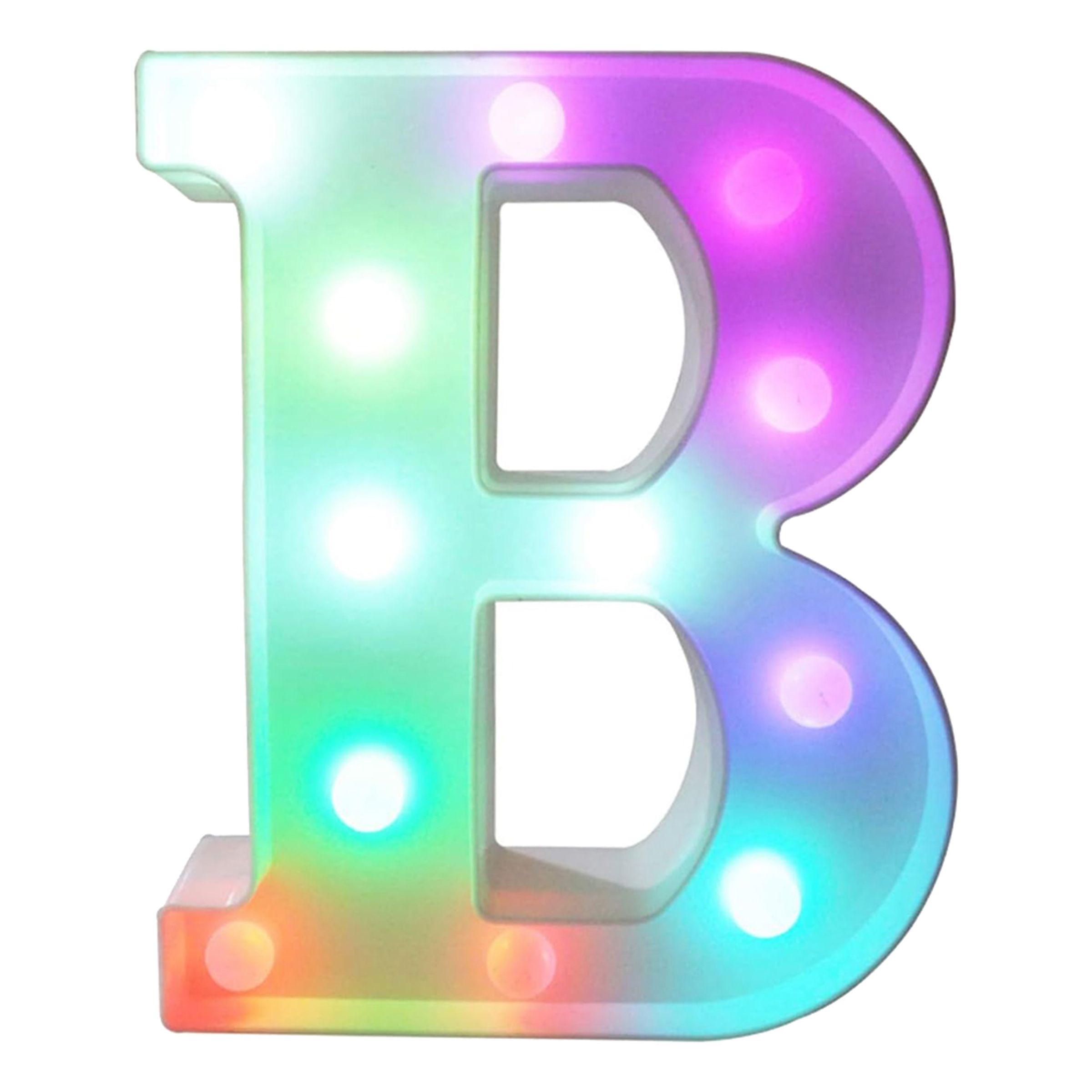 Bokstav med LED-Belysning RGB - Bokstav B