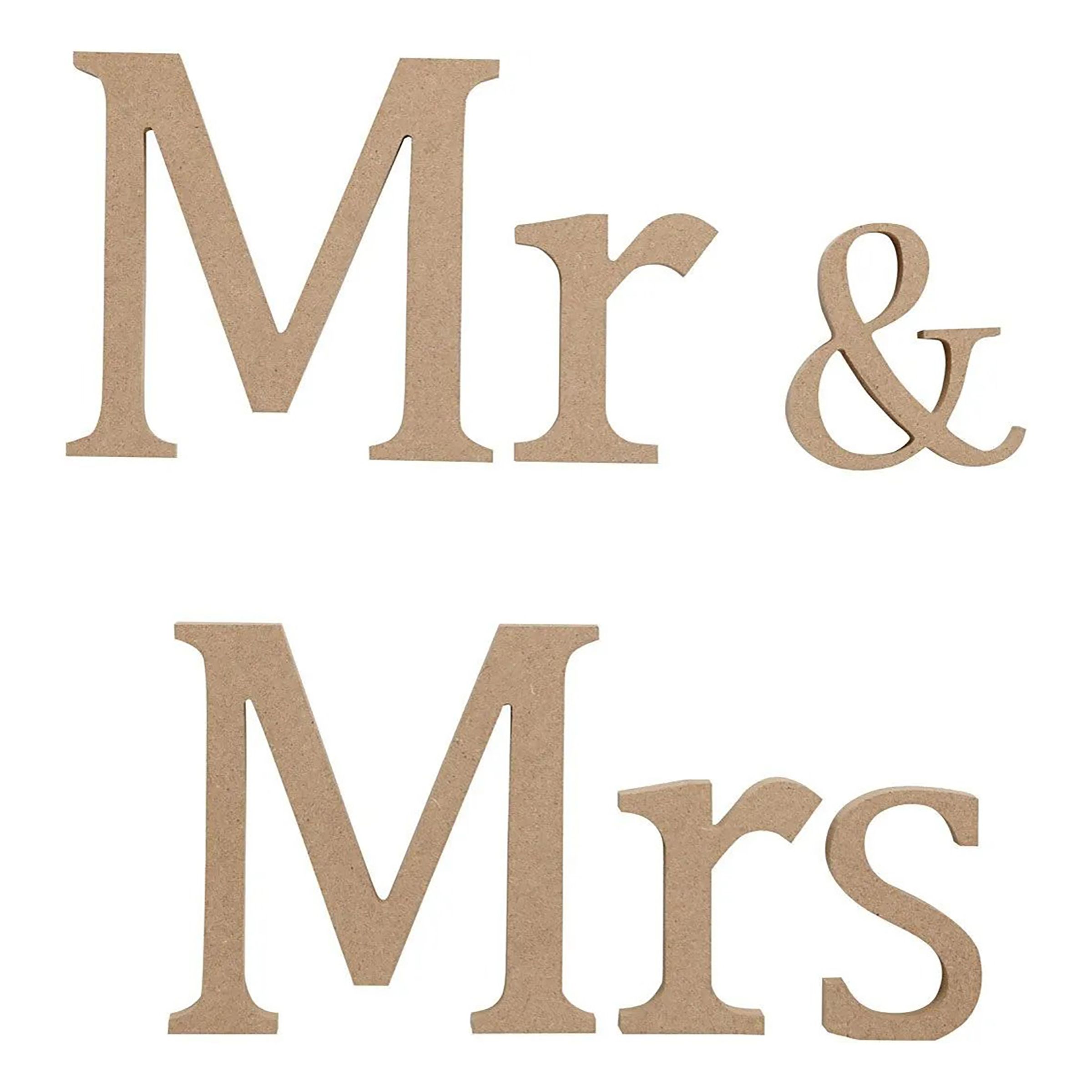Läs mer om Bokstäver Mr & Mrs