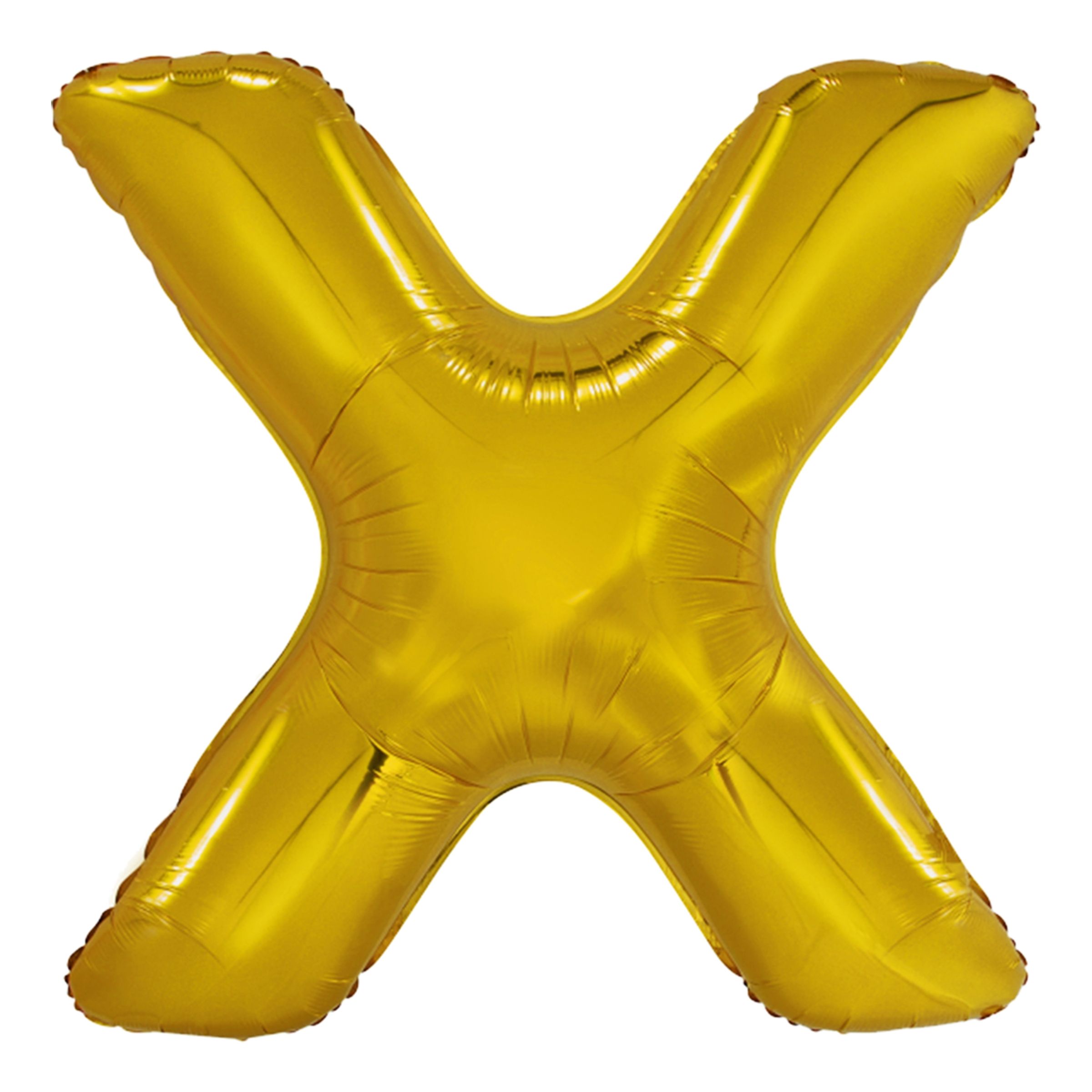 Läs mer om Bokstavsballong Guld - Bokstav X