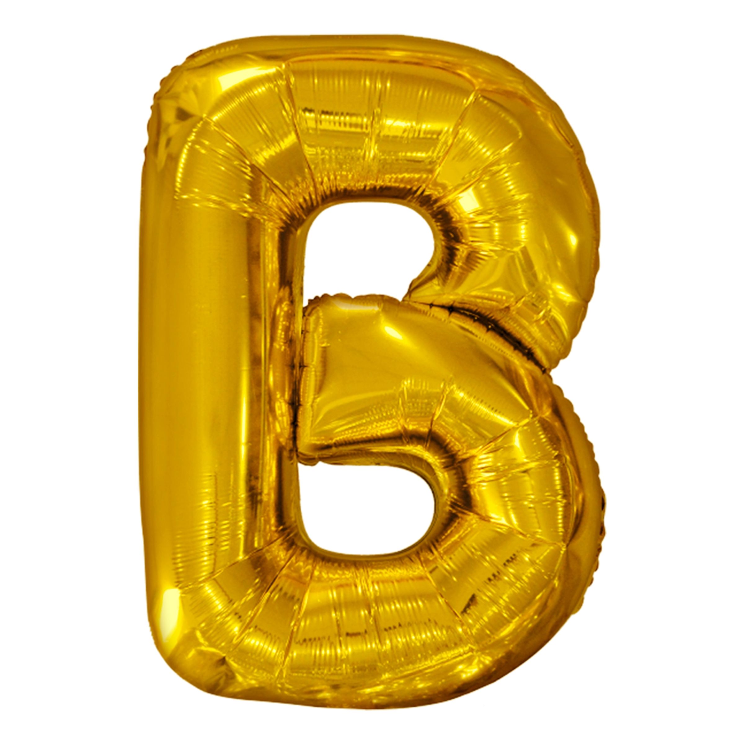 Läs mer om Bokstavsballong Guld Metallic - Bokstav B