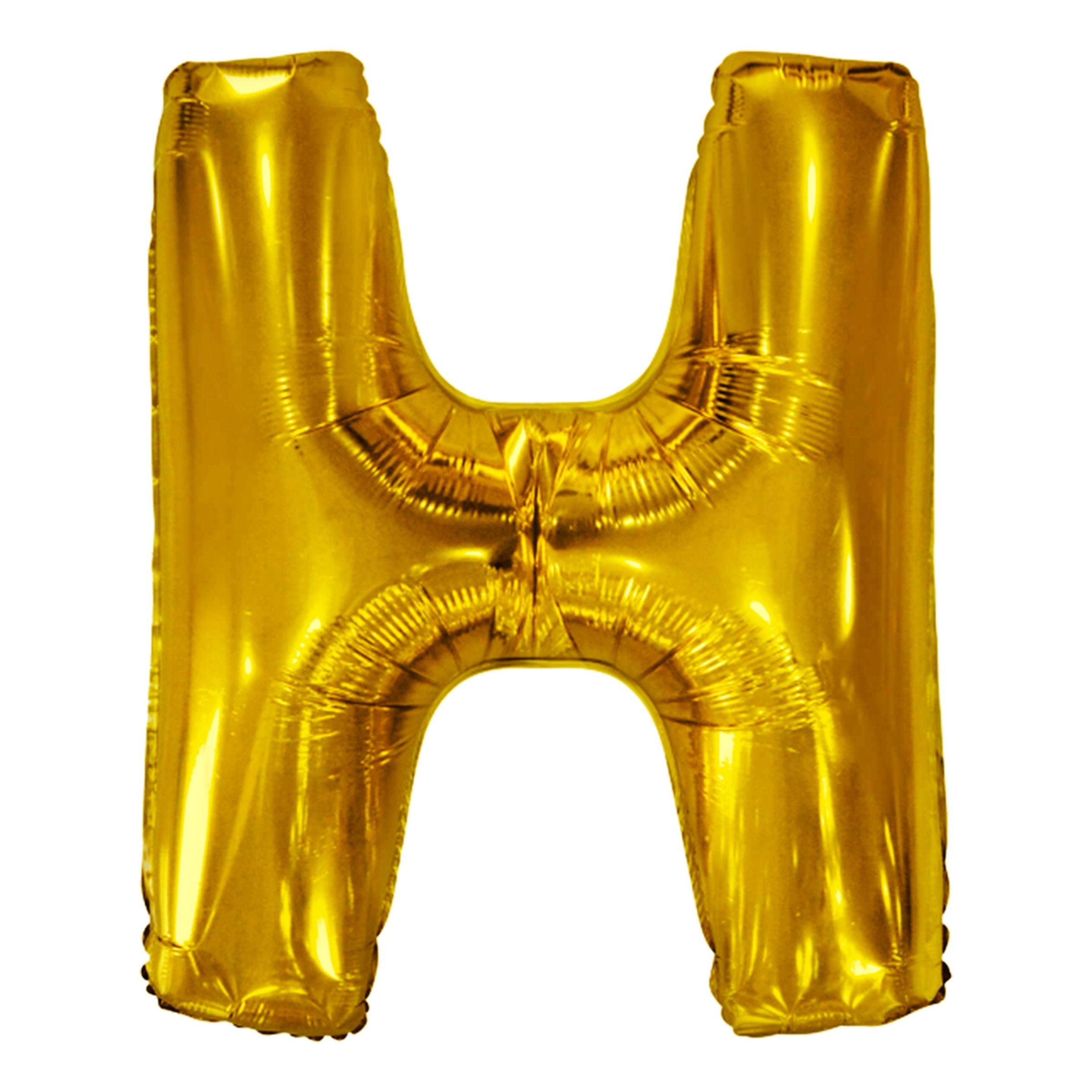 Läs mer om Bokstavsballong Guld Metallic - Bokstav H